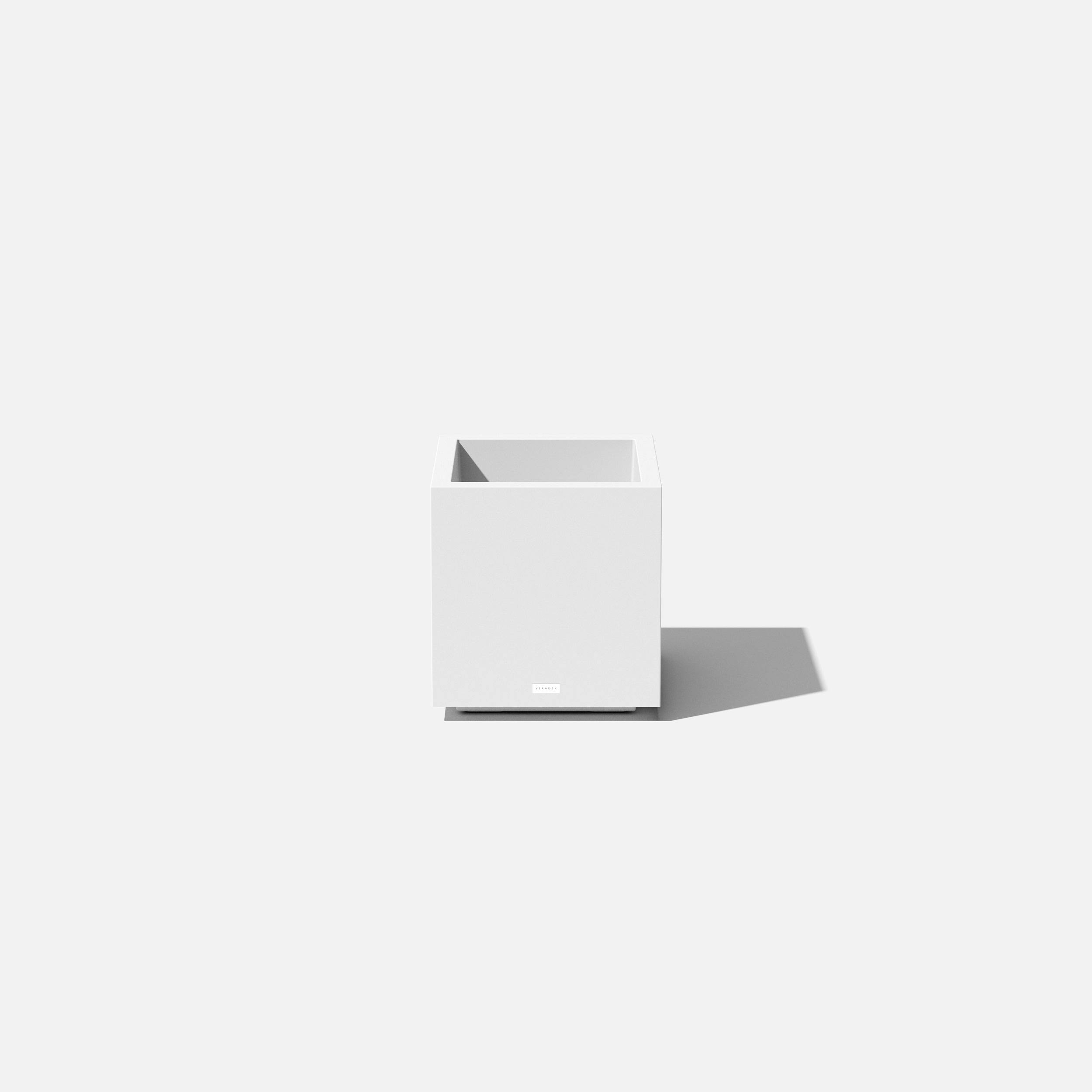 Veradek Metallic Series Cube Planter White