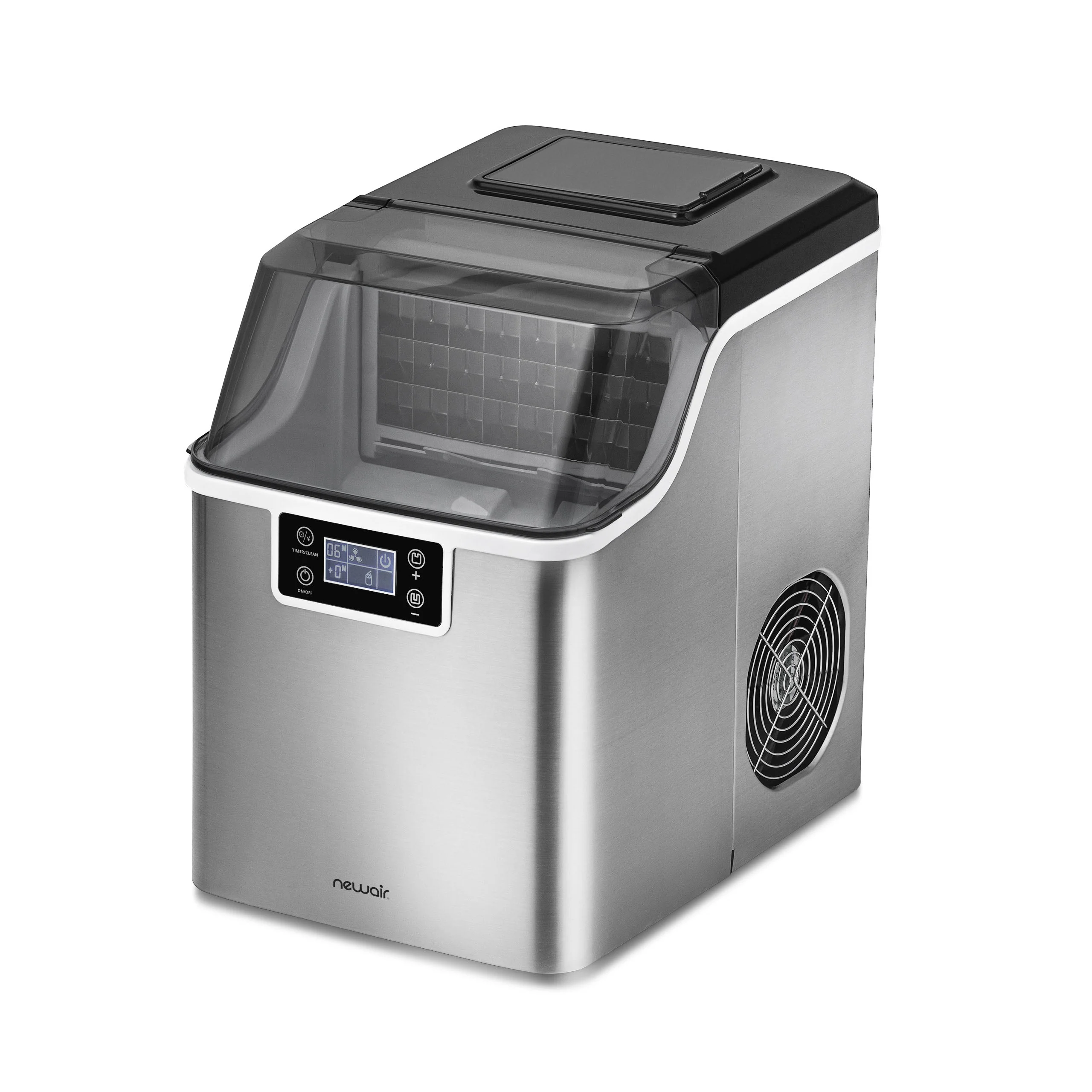 Newair Countertop Ice Maker. Clear Ice, 45 lbs/day - Stainless Steel