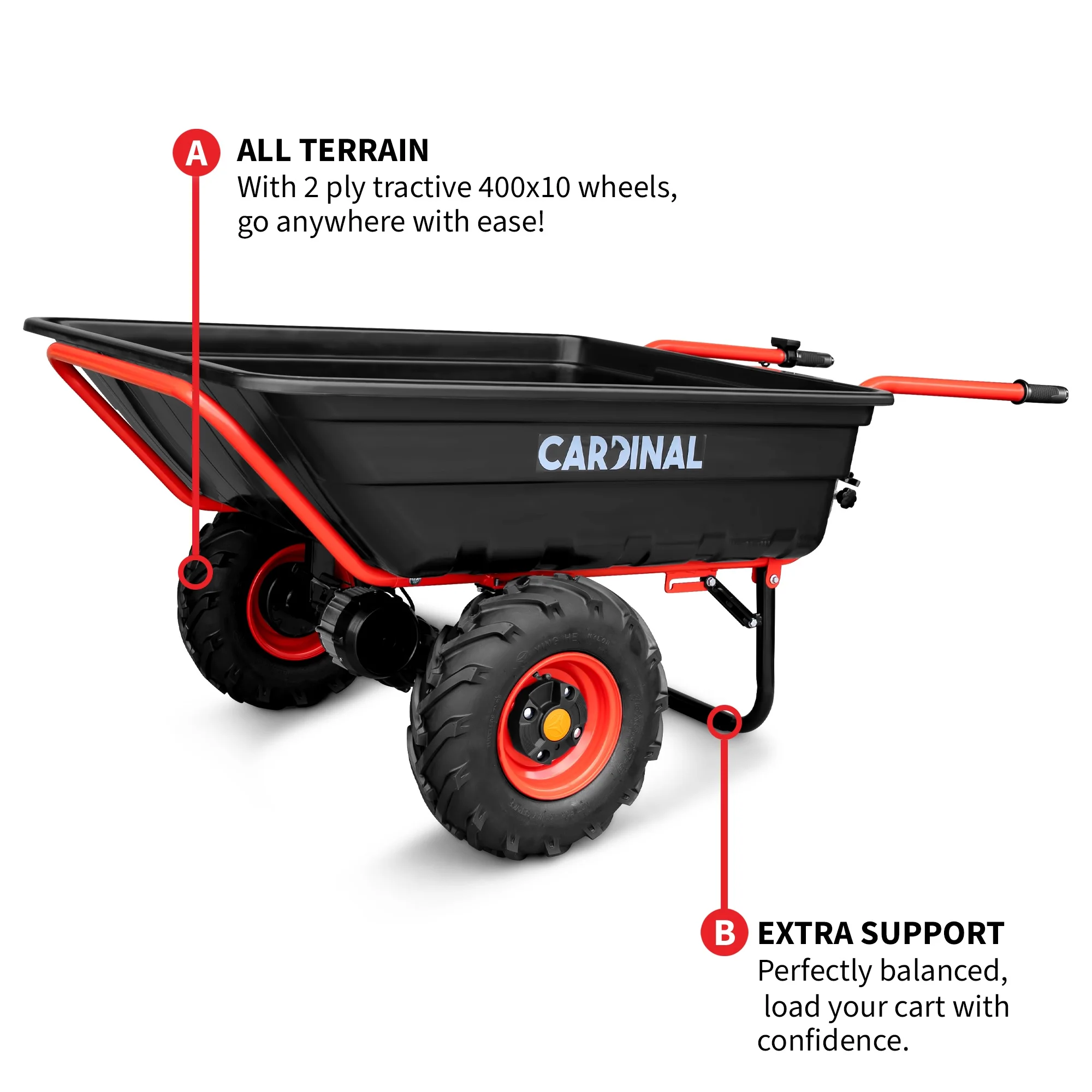 Heavy Duty Electric Utility Cart 40V Battery-Powered Wheelbarrow 660-lb. Bucket Capacity - Image 3
