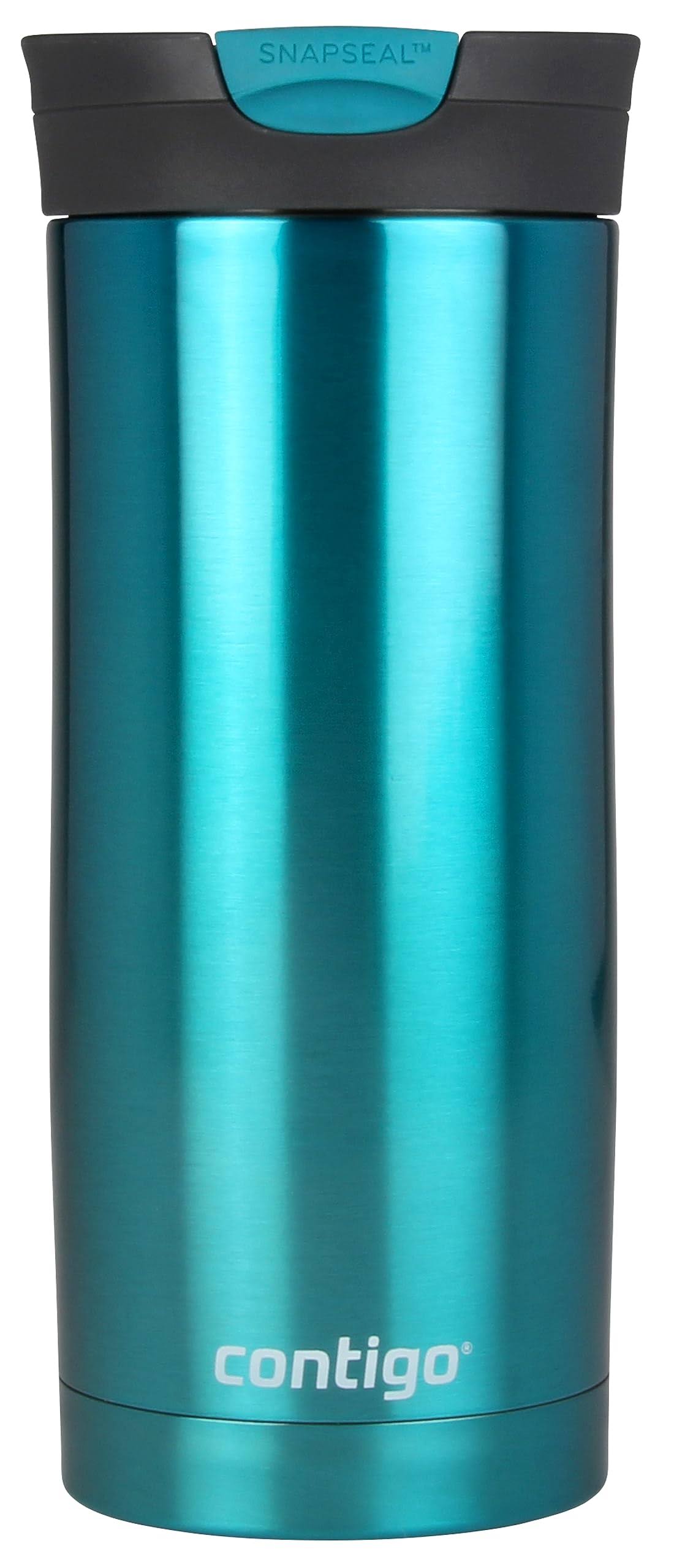 Contigo Huron Snapseal Travel Mug, Stainless Steel Thermal Mug, Vacuum Flask, Leakproof Tumbler, Coffee Mug with BPA Free Easy-Clean Lid, 470 ml