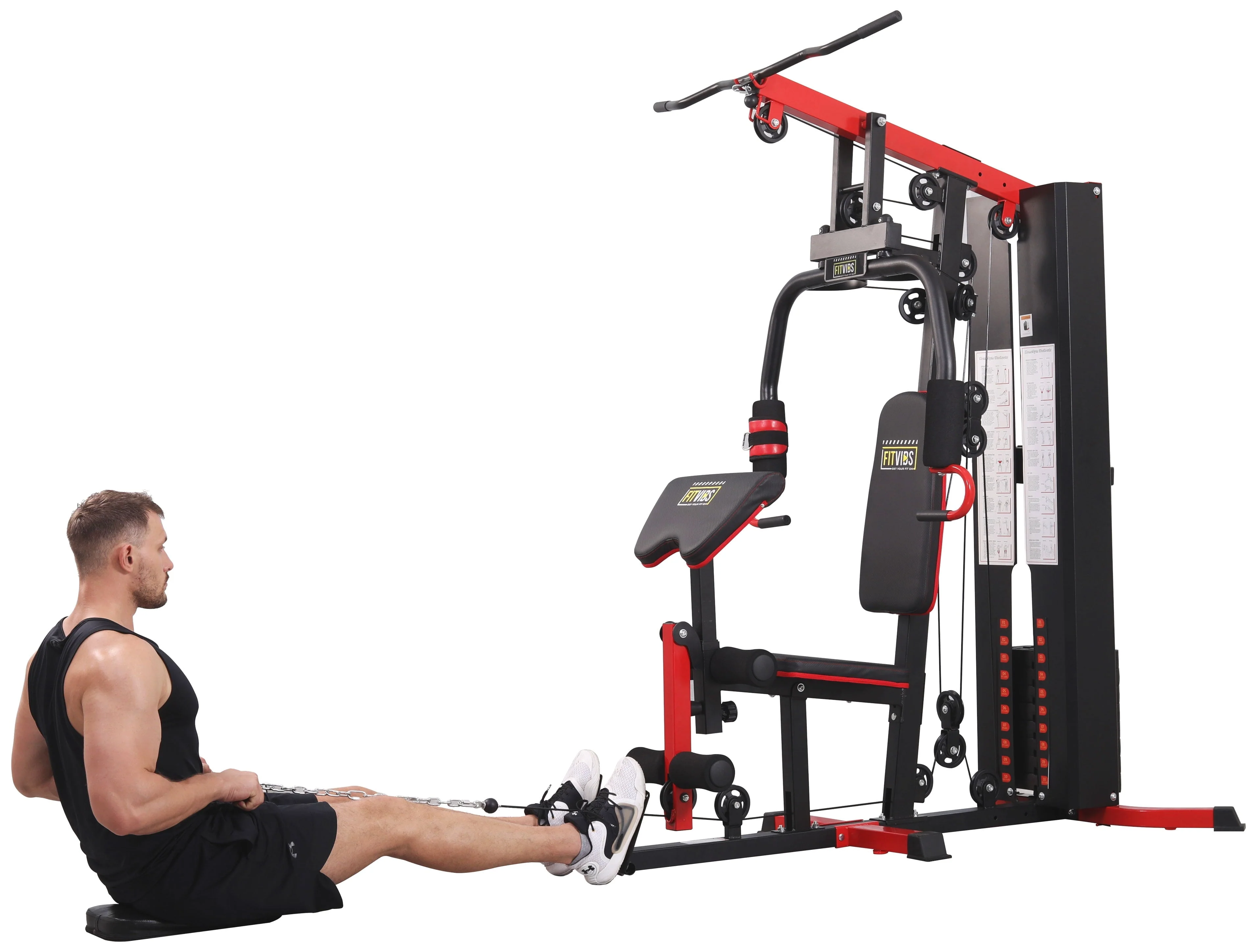LX750 Home Gym System Workout Station with 330 Lbs of Resistance, 122 5 Lbs Weight Stack, One Station, Comes with Installation Instruction Video, Ships in 5 Boxes Image 8