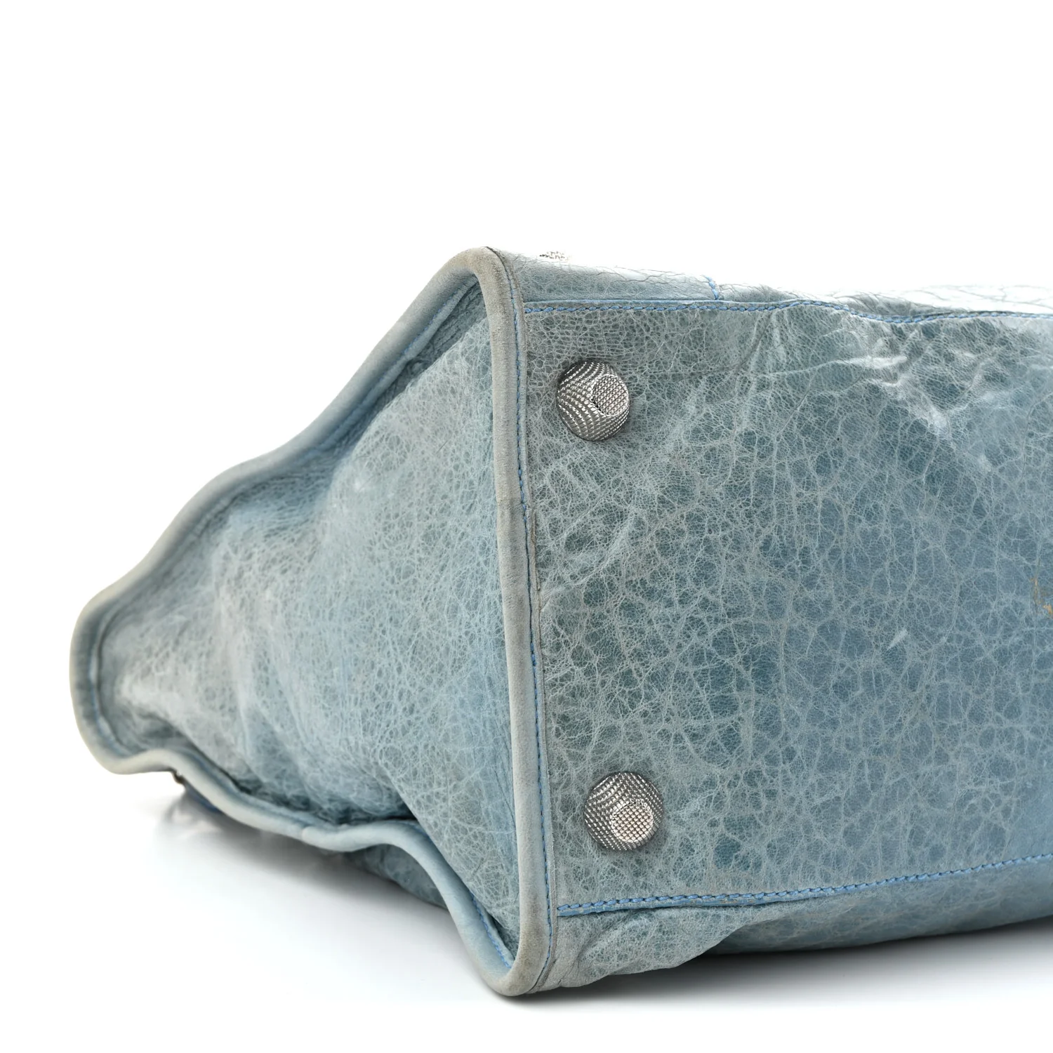 Agneau Giant 21 Silver Hardware Work Bleu Layette