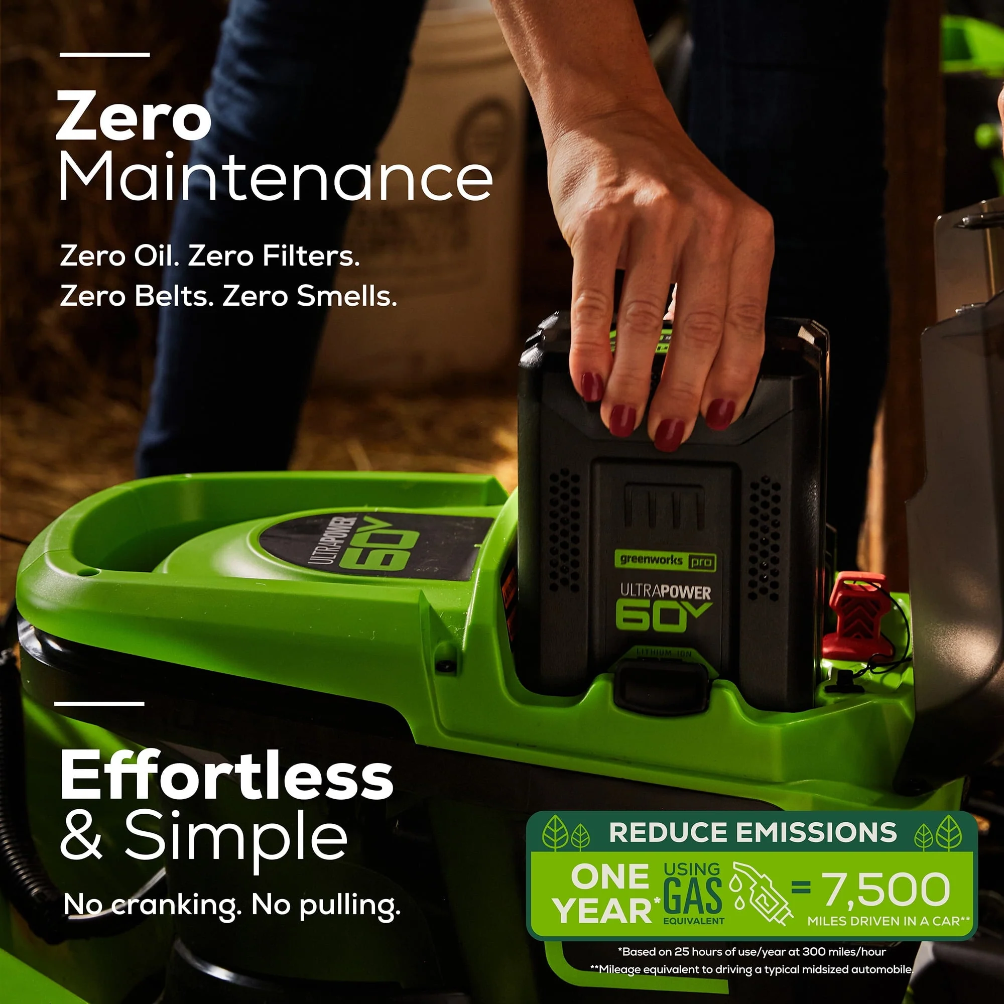 60V 21" Cordless Brushless Lawn Mower with 5 0Ah Battery Charger Image 6