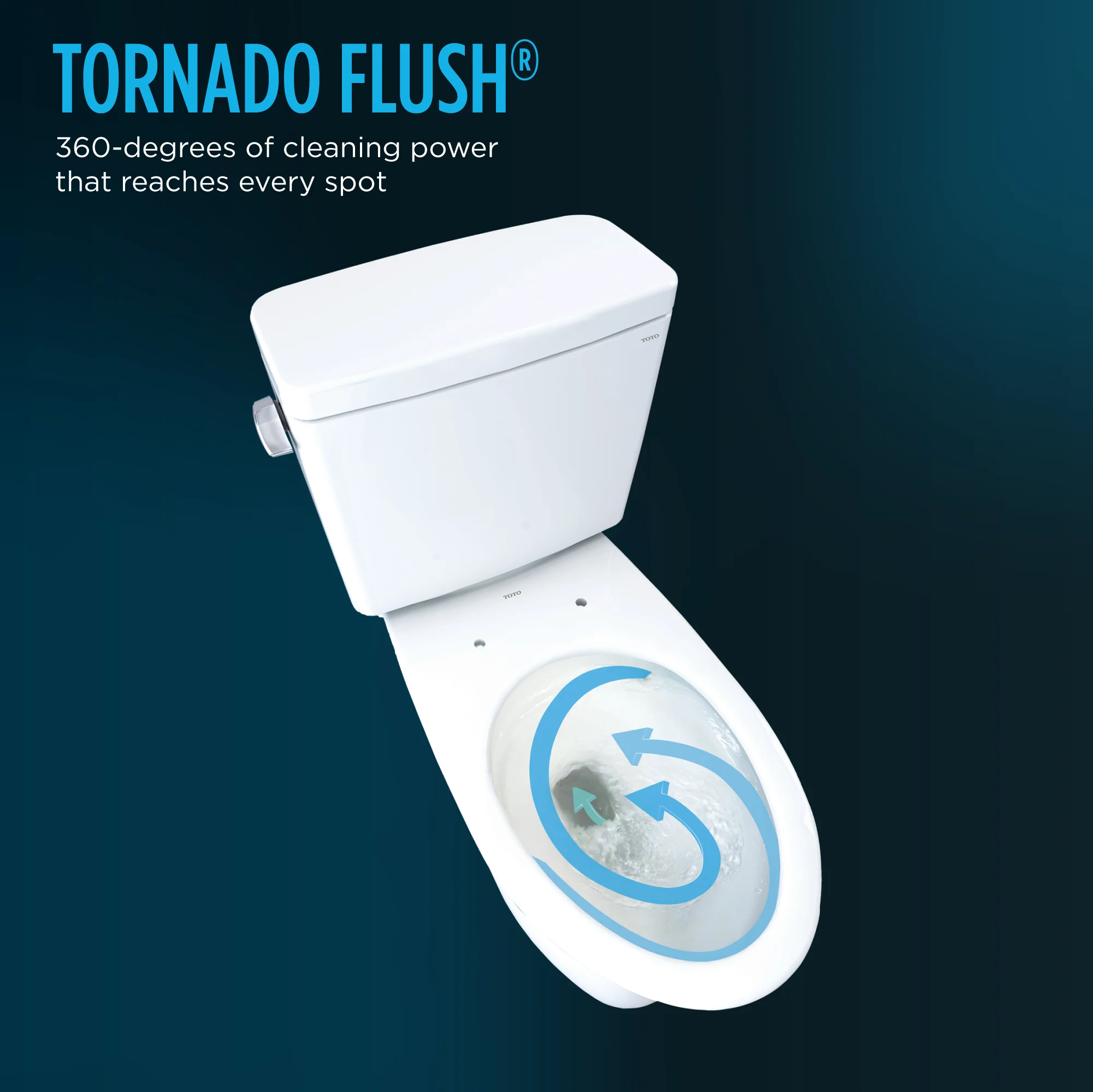Drake® Two-Piece Elongated 1.28 GPF TORNADO FLUSH® Toilet with CEFIONTECT® and SoftClose® Seat, WASHLET®+ Ready, Cotton White MS776124CEG#01 - Image 3