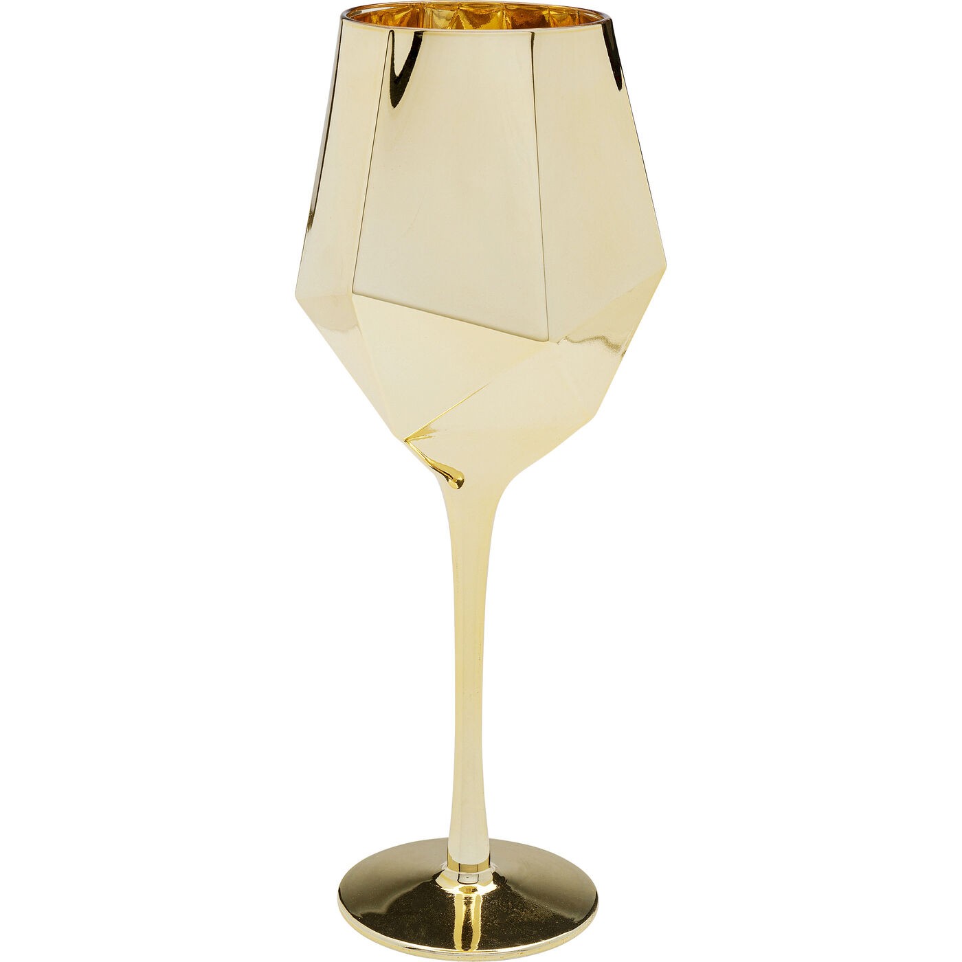 Wijnglazen Diamond goud (4 Set) Kare Design