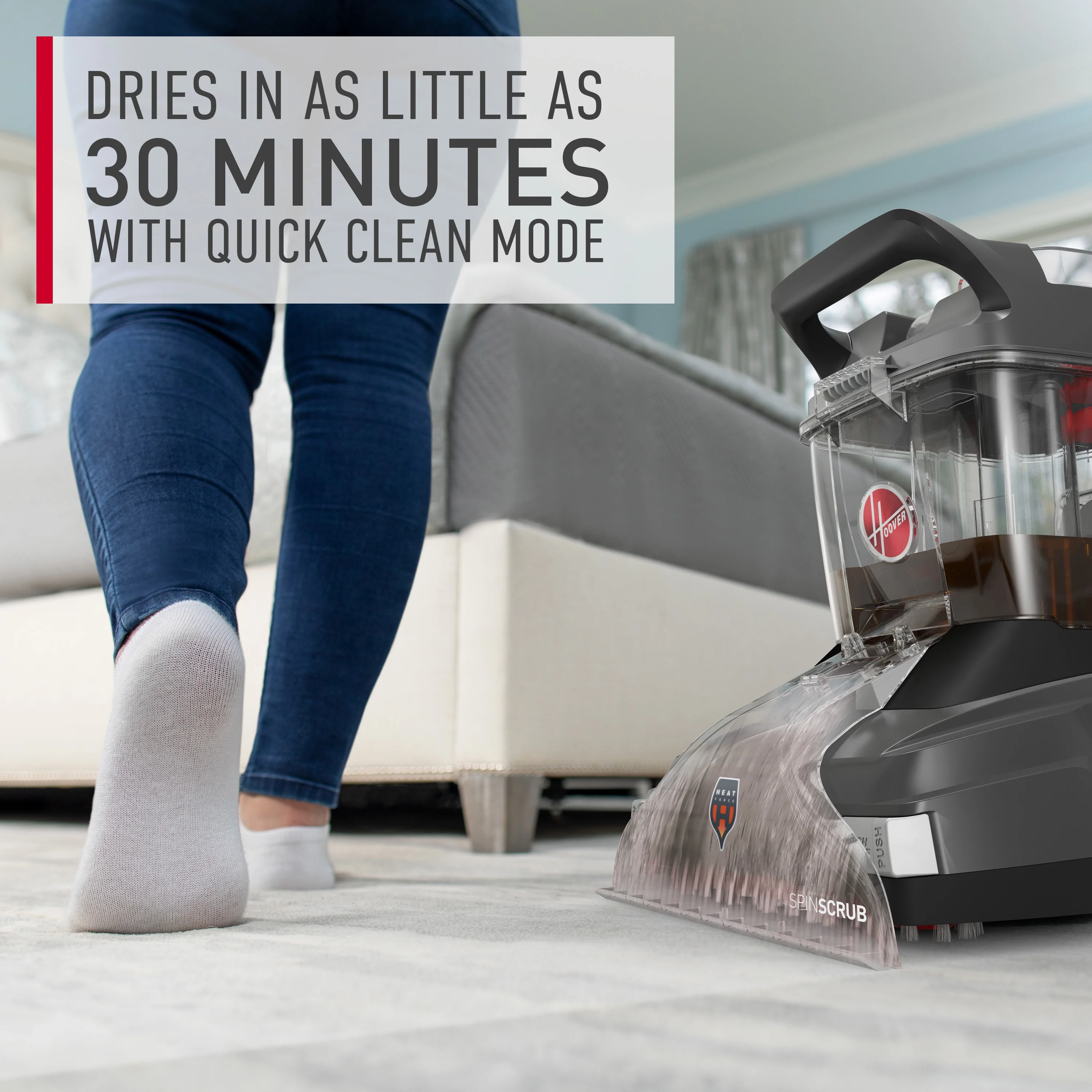 PowerScrub XL, Upright Carpet Cleaner Machine, Shampooer for Carpet, Rugs, Upholstery, Fast Dry, Upholstery Tool Attachment, FH68010(Trial) - Image 7