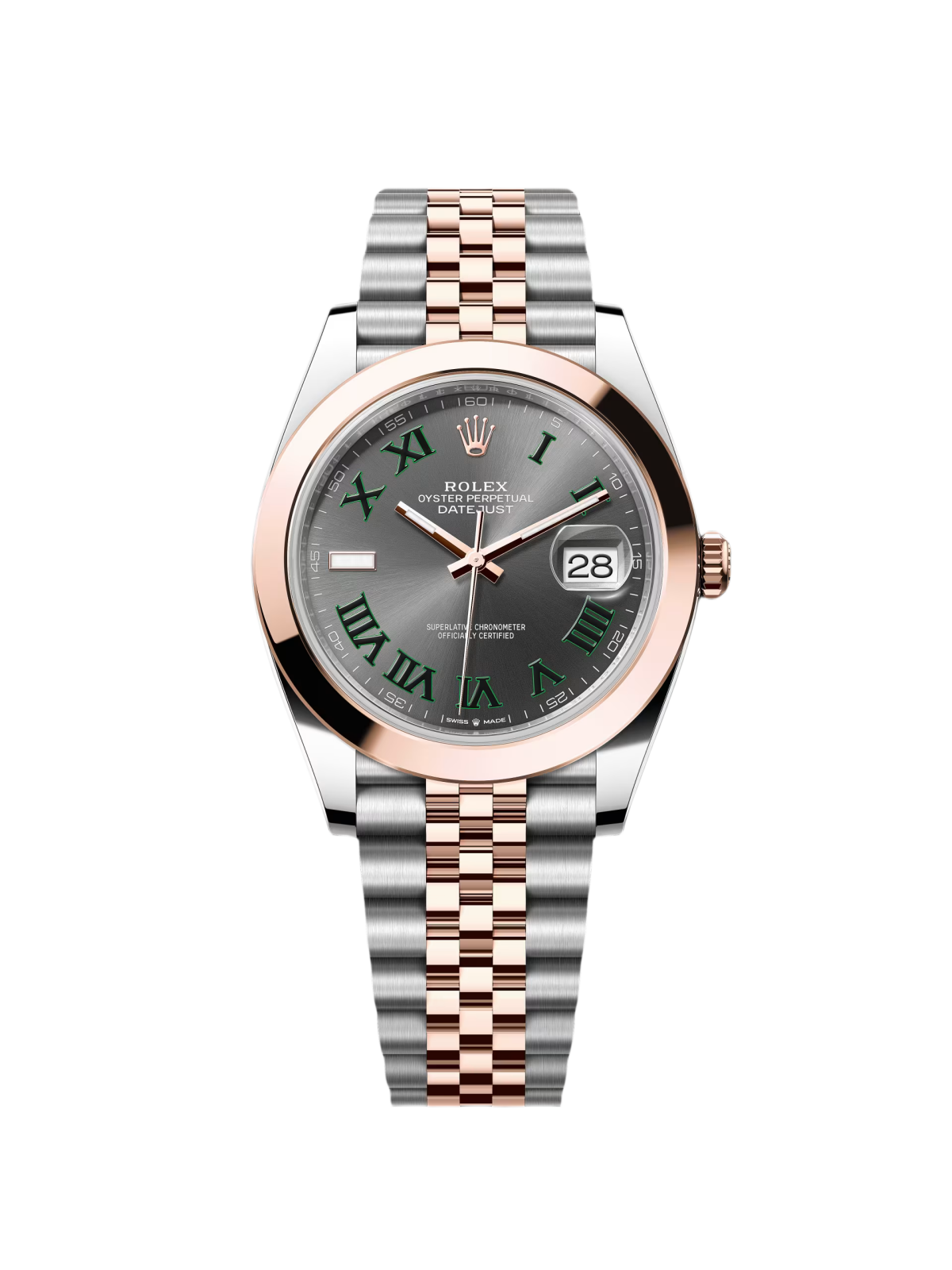 【Super Clone】RLX Datejust 41mm 126301 Sundust Slate Roman Dial Oyster Bracelet