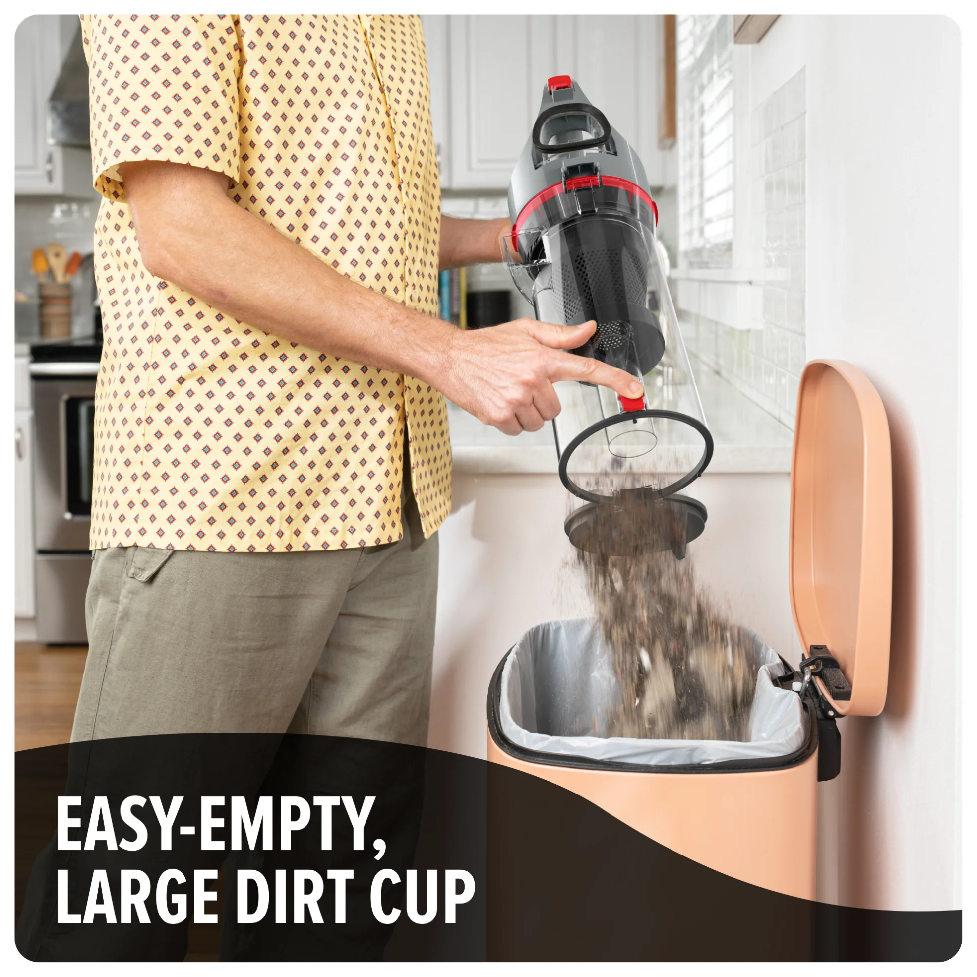 Performance Pet Bagless Upright Vacuum Cleaner, Pet Friendly, for Carpet Hard Floors, Above Floor Cleaning, Lightweight, UD76211V, Gray - Image 4
