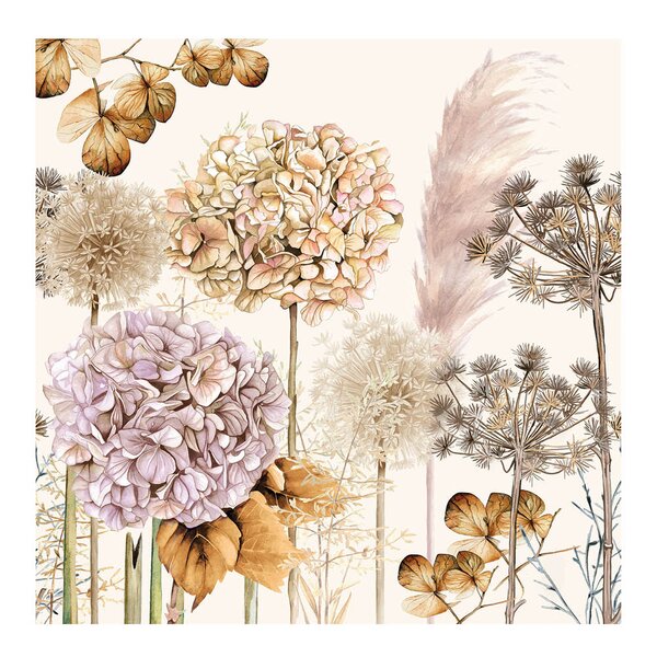 Serviett 33x33 cm 20 stk Dried Flowers