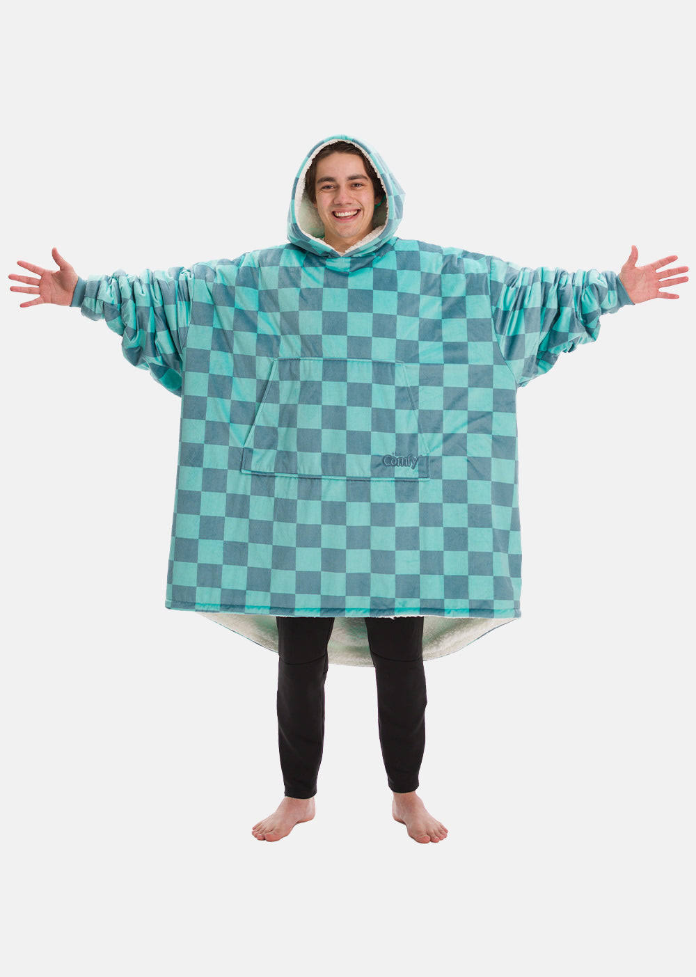 The Comfy Original | Oversized Microfiber & Sherpa Wearable Blanket, Seen on Shark Tank, One Size Fits All