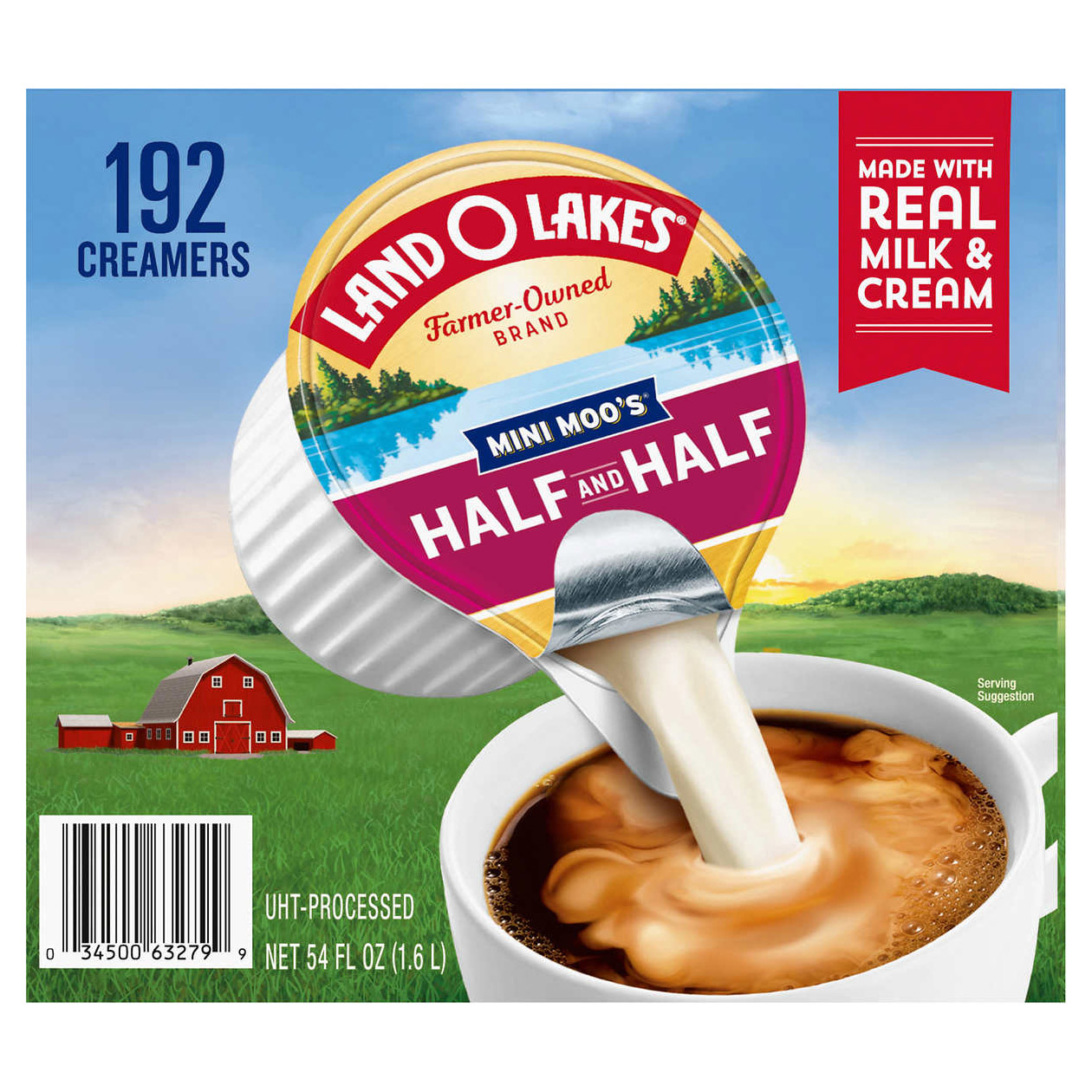 Land O Lake's Mini Moos Half Half Liquid Creamer, 192-count