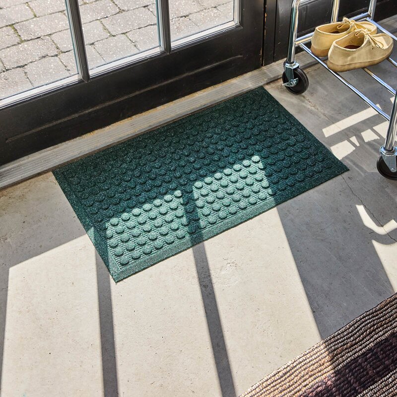 Entry rektangulær dørmatte 75x45 cm grønn