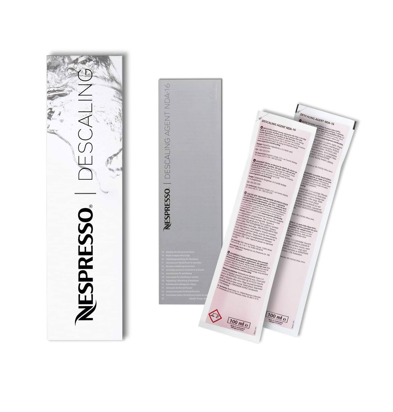 Espresso Nespresso Descaling Solution, Fits All Models, 2 Packets