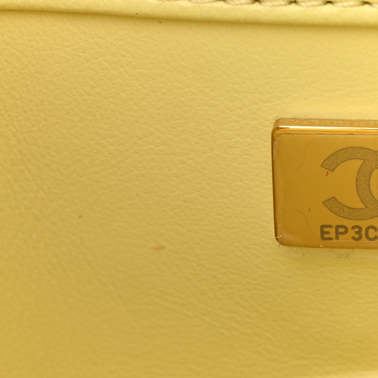 Lambskin Quilted Small Trendy CC Flap Dual Handle Bag Yellow