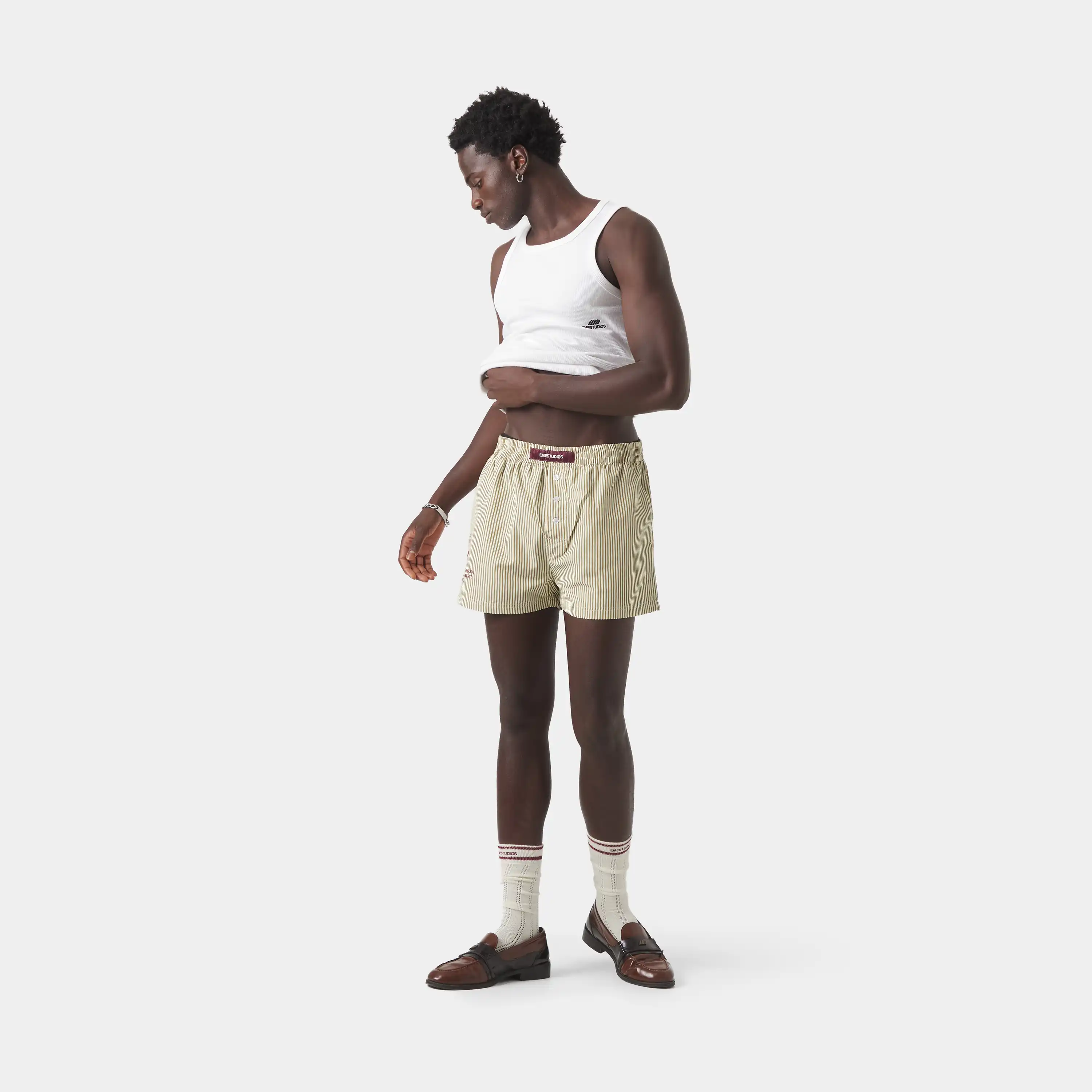 Lucky Striped Burgundy Boxers