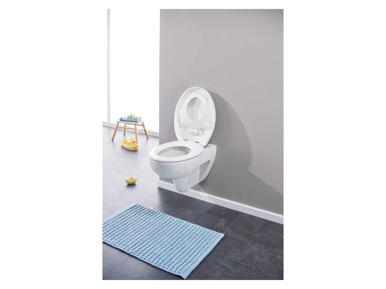 LIVARNO home Abattant WC 2 en 1, avec fermeture en douceur