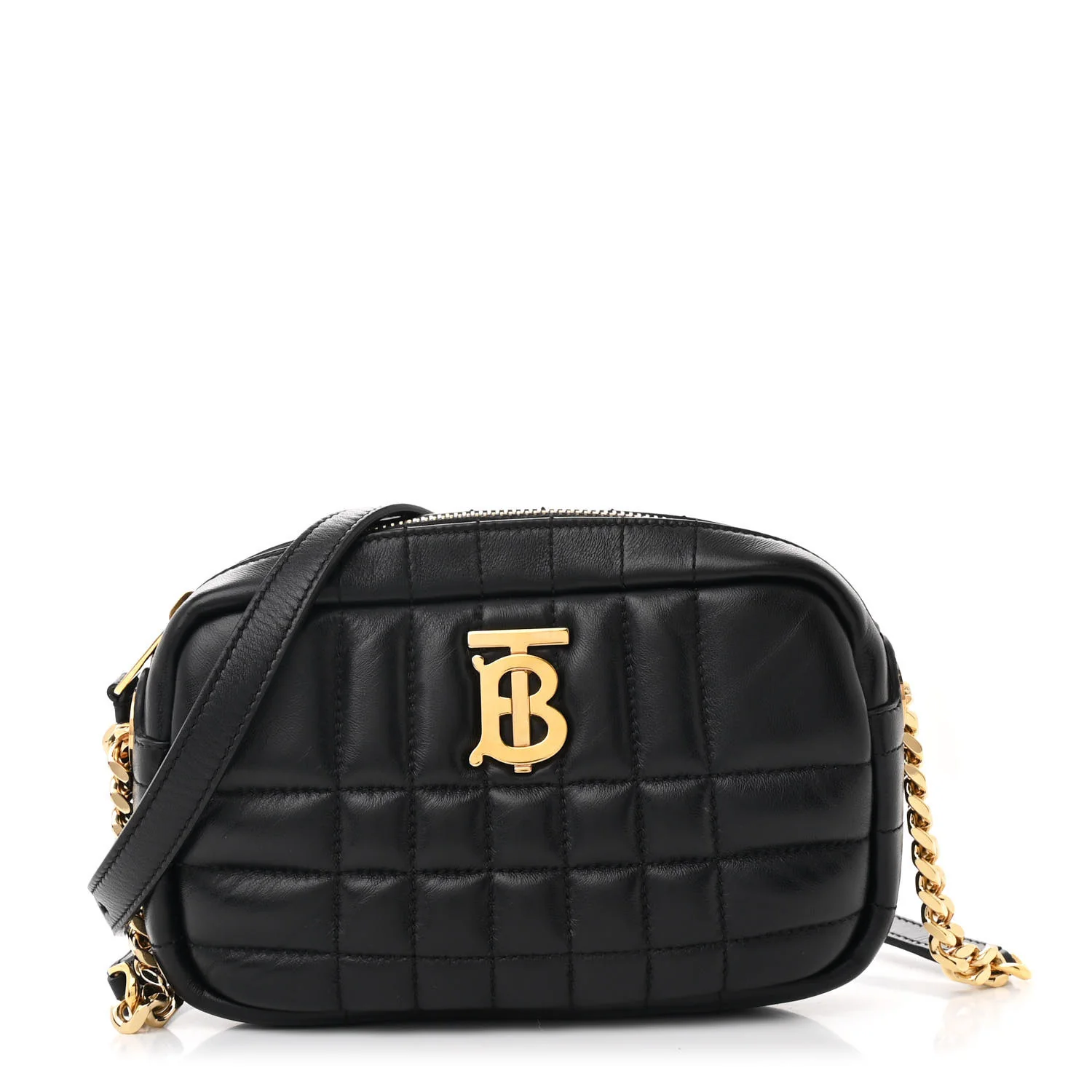 Calfskin Quilted Small Lola Camera Bag Black