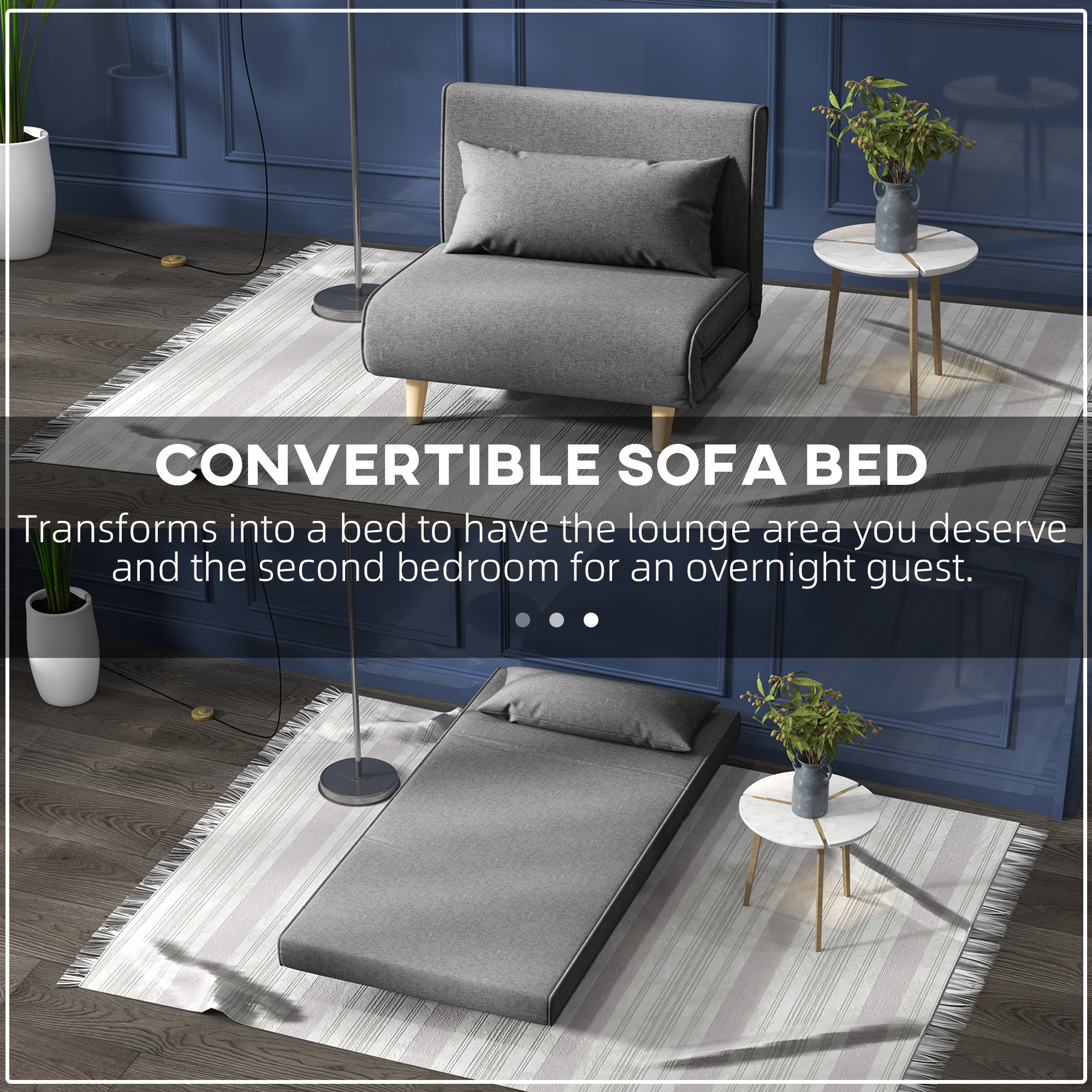 HOMCOM eenpersoonsslaapbank slaapbank