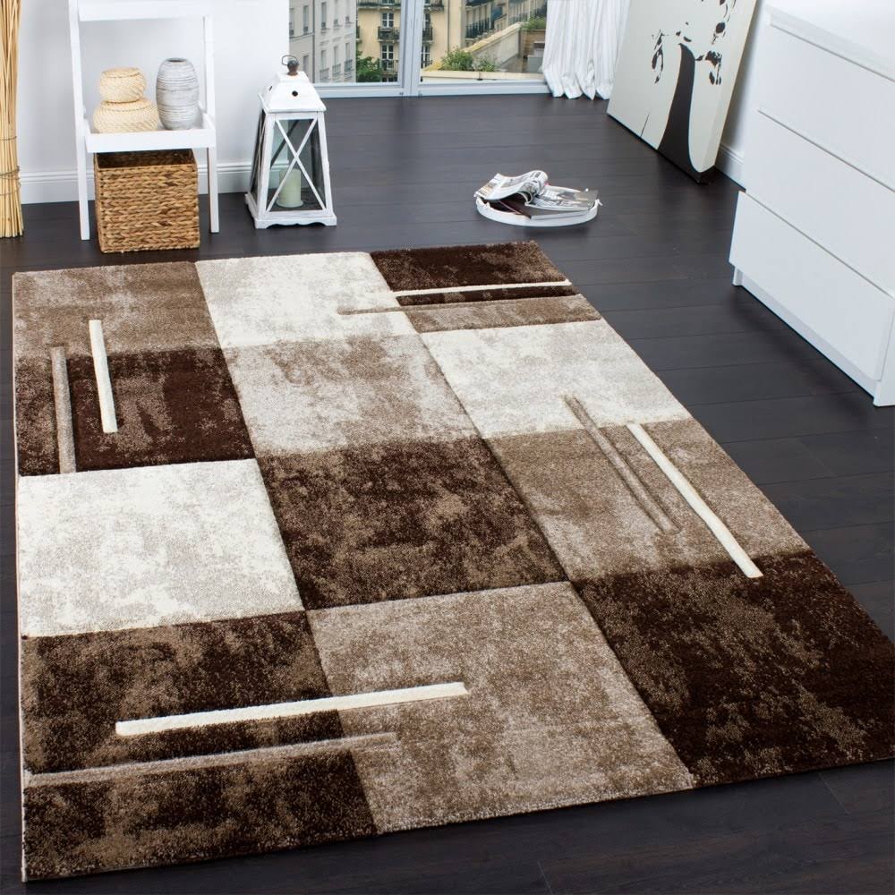 Paco Home Modern Designer Area Rug Checkered with Contour Cut - 2'8