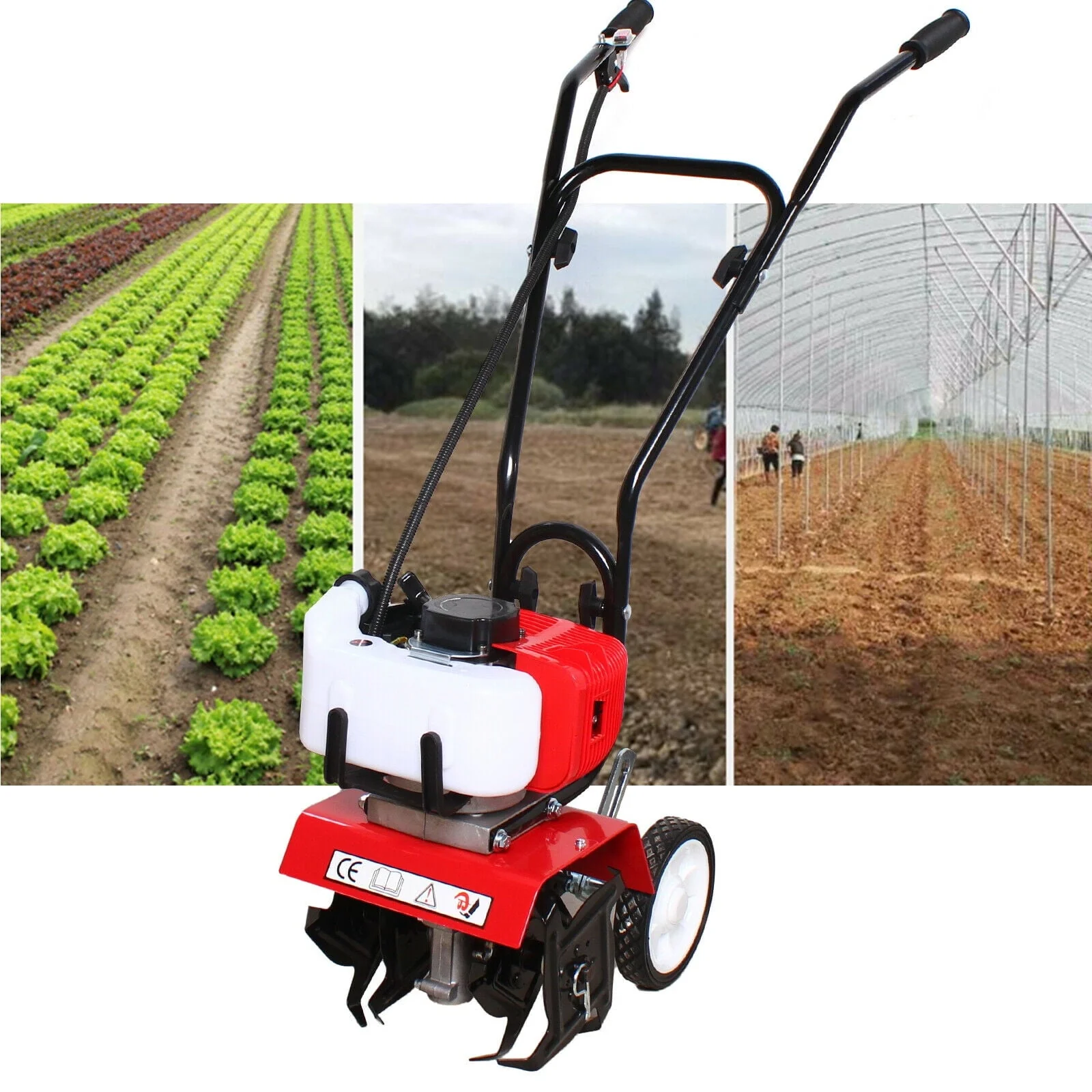 TFCFL 52CC 2 - Stroke Mini Tiller Cultivator Gas Powered Garden Yard Tilling Cultivator