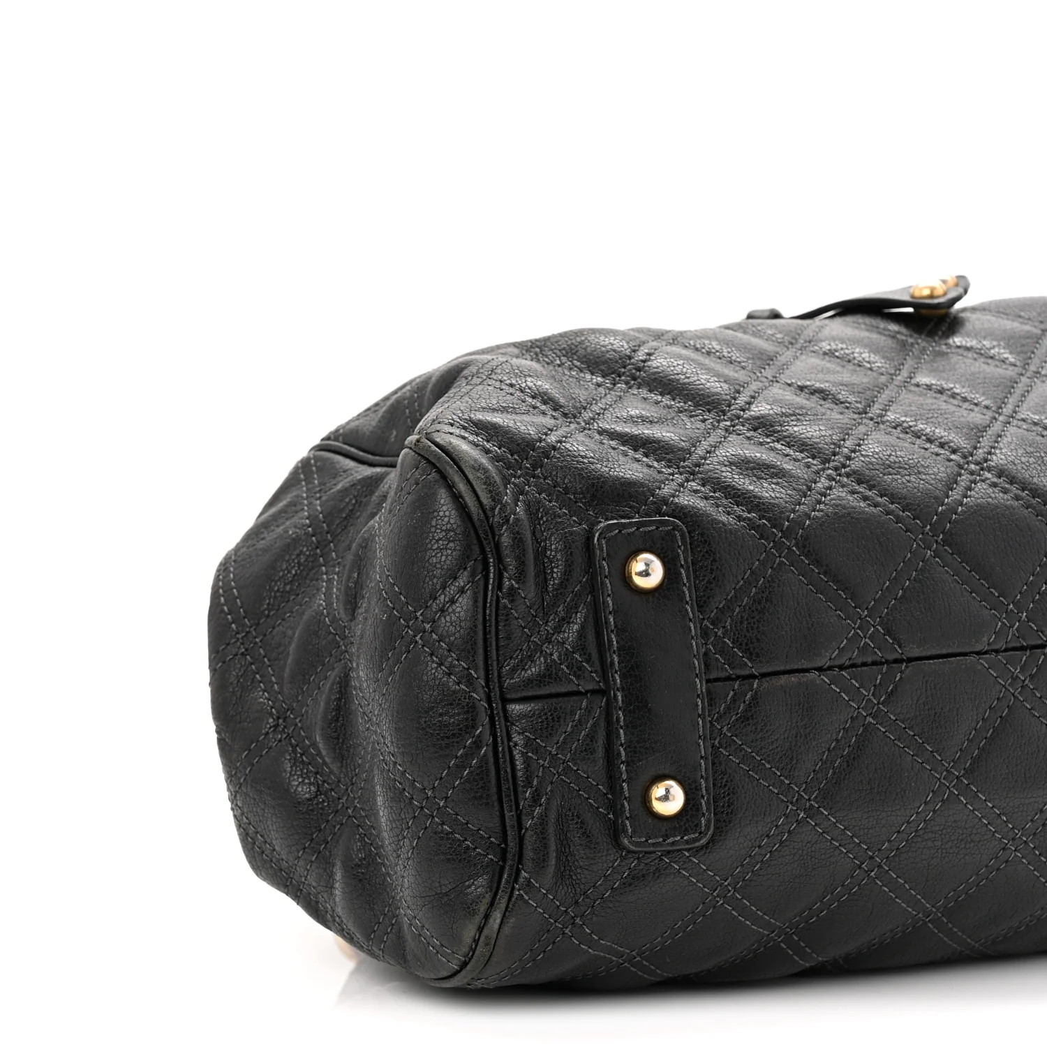Calfskin Quilted Stam Black