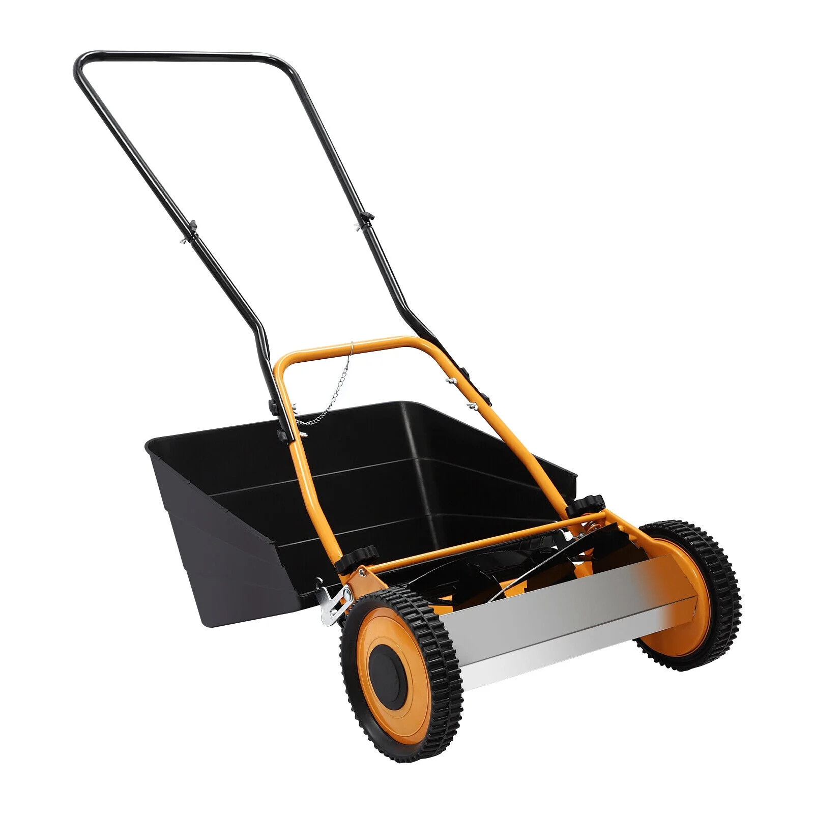 Modern 16" Lawnmower, Manual Wheeled Lawn Mower, Hand Push Lawn Mower 2-in-1 Function With 2 Wheels For Villas, Homes, Backyards - Image 7