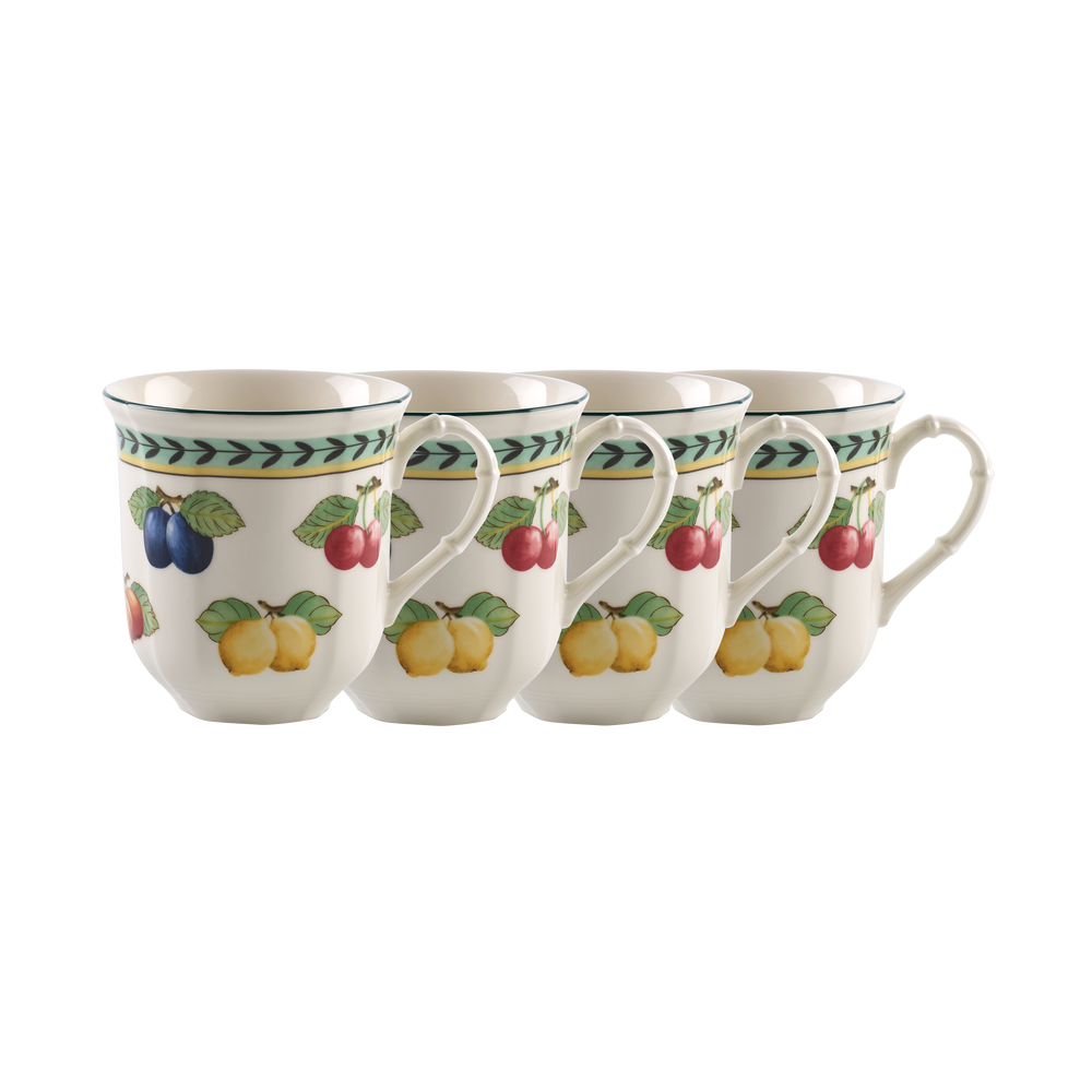French Garden Mug - Multi-colored, Premium Porcelain
