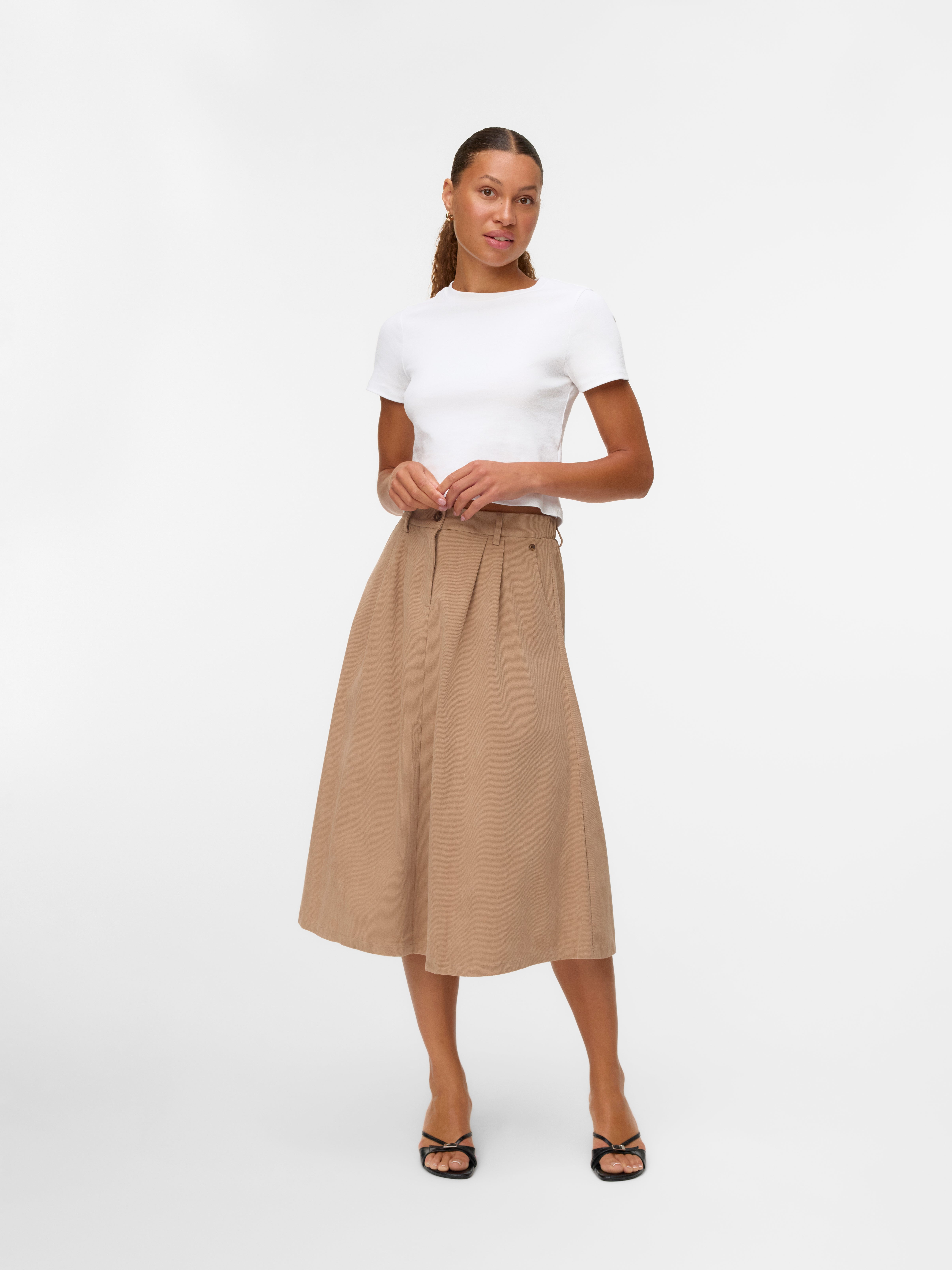 VERO MODA® VMVIENNA High waist Corduroy Midi skirt