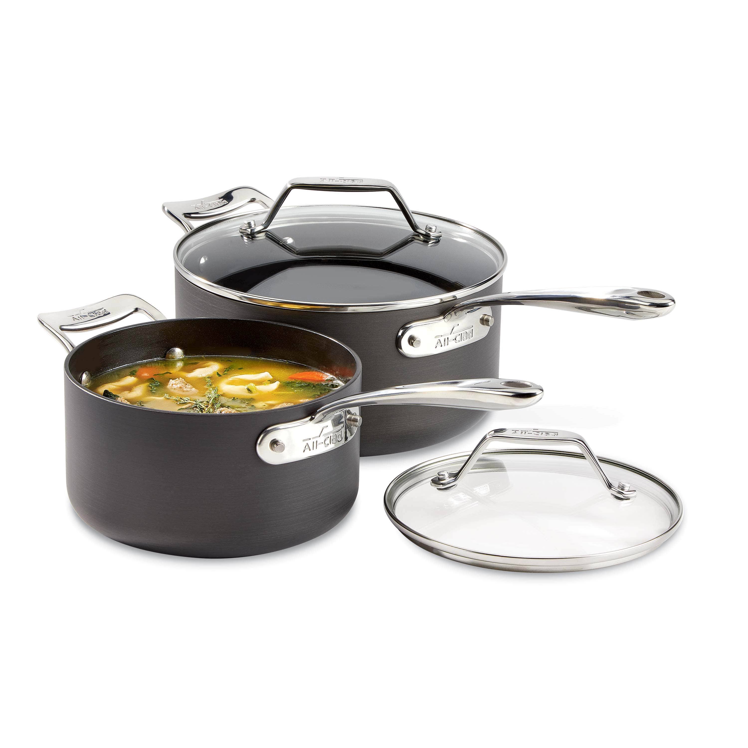 All-Clad Essentials Nonstick 2-Piece Sauce Pan Set