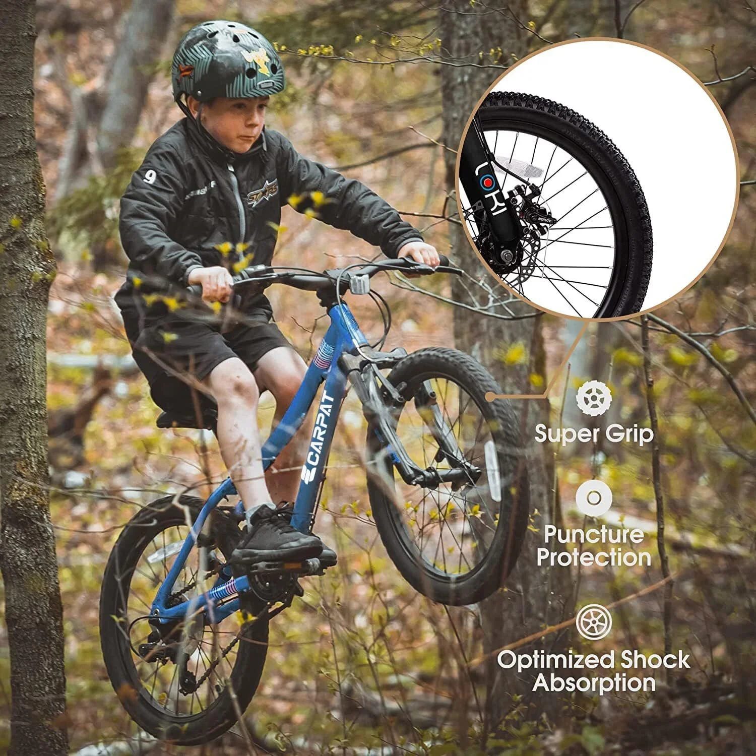 iYofe 20 Mountain Bike for Boys Girls, Bicycle for Kids with SHIMANO 7 Speed, Shock Absorbing Front Fork, Lightweight Bikes with V-Brakes for Outdoor Adventure, Blue