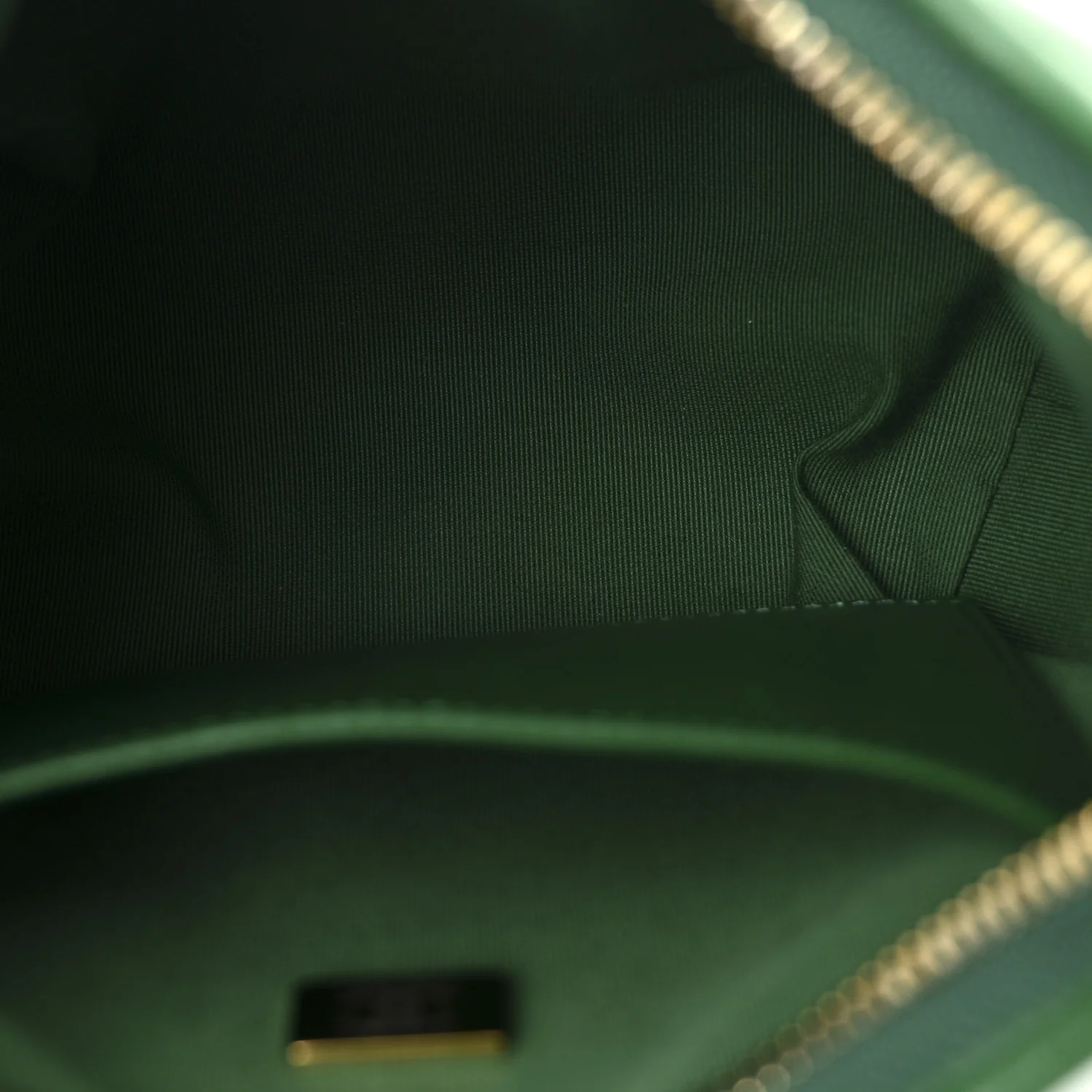 Shiny Crumpled Lambskin Quilted Small CC Funky Town Hobo Green