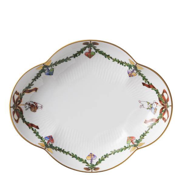 Stjerne Riflet Jul fat 17,5 cm