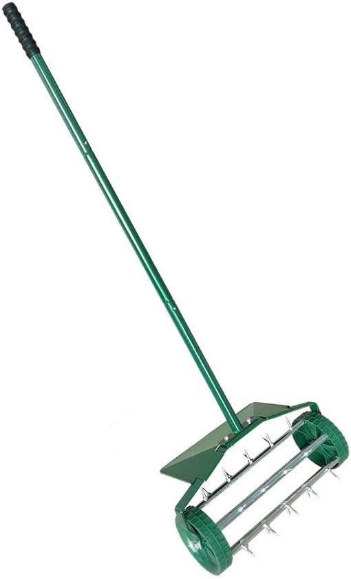 MTB Heavy Duty 18 inch Aerator Roller Rolling Lawn Garden Spike with Fender