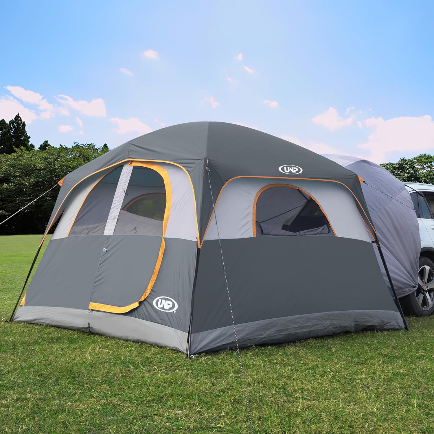 Tente de camping pour SUV 6 personnes - Installation facile sur hayon - Double-toit inclus