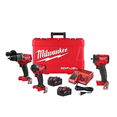 M18 FUEL 18-V Lithium-Ion Brushless Cordless Hammer Drill/Impact Driver Combo Kit (2-Tool) with 3/8 in. Impact Wrench