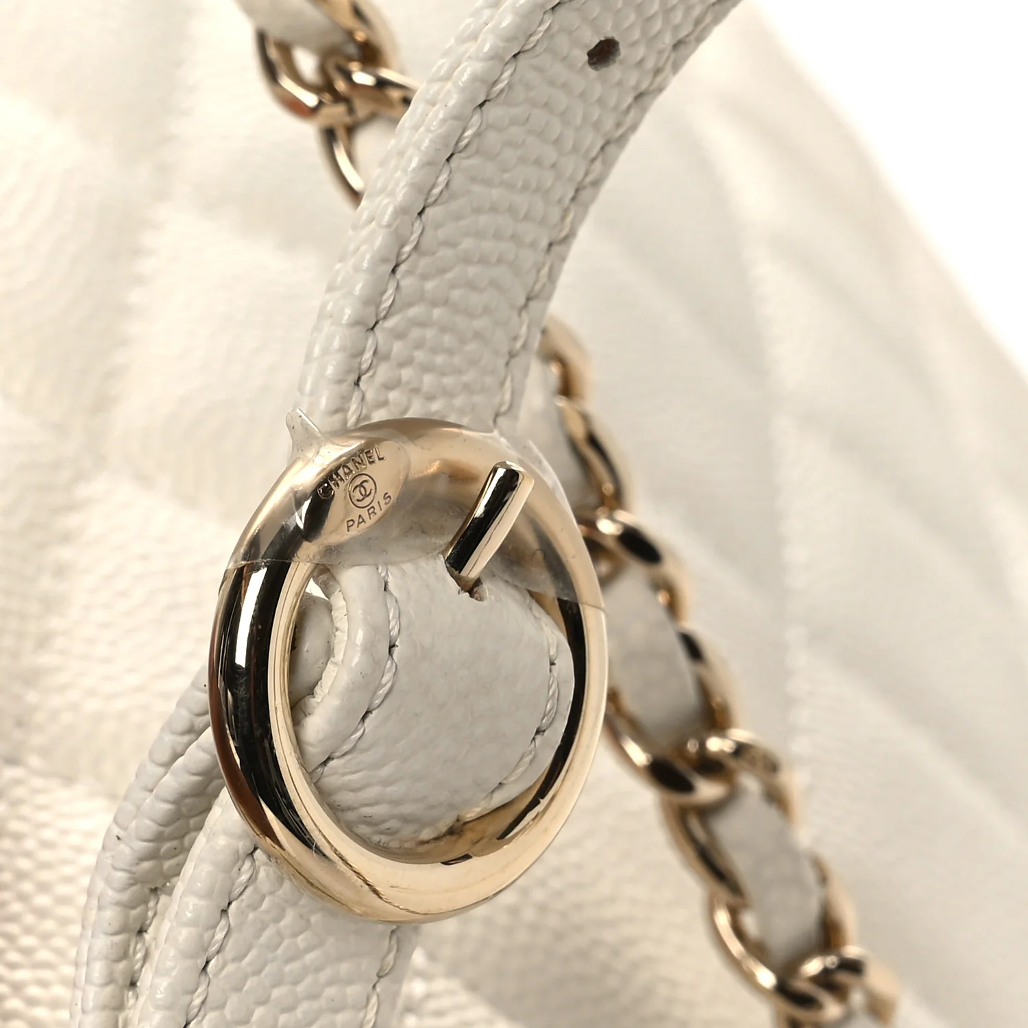Caviar Quilted Small CC Day Backpack White