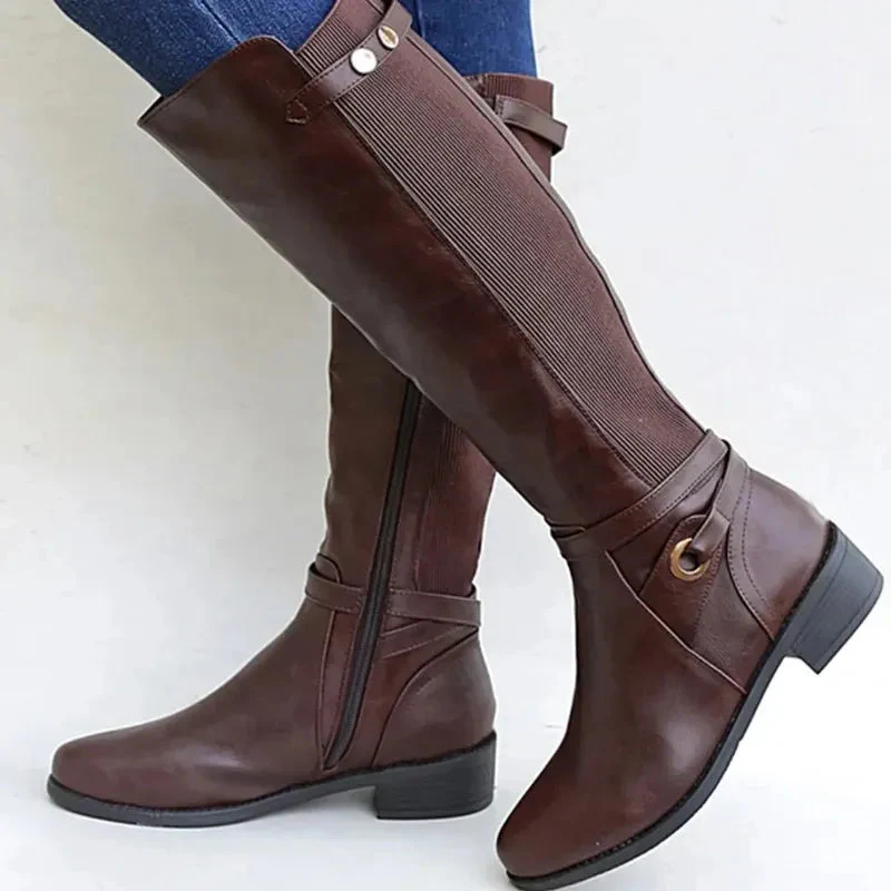 Étienne | Bottes en cuir à talon épais