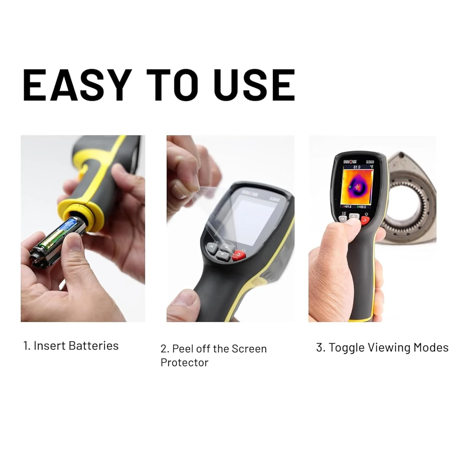 3360 Thermal Camera Infrared Camera with Heat Vision Identify Hot/Cold Spots -4�� ~ 1112��F Easy to Use Thermal Imager - Image 7