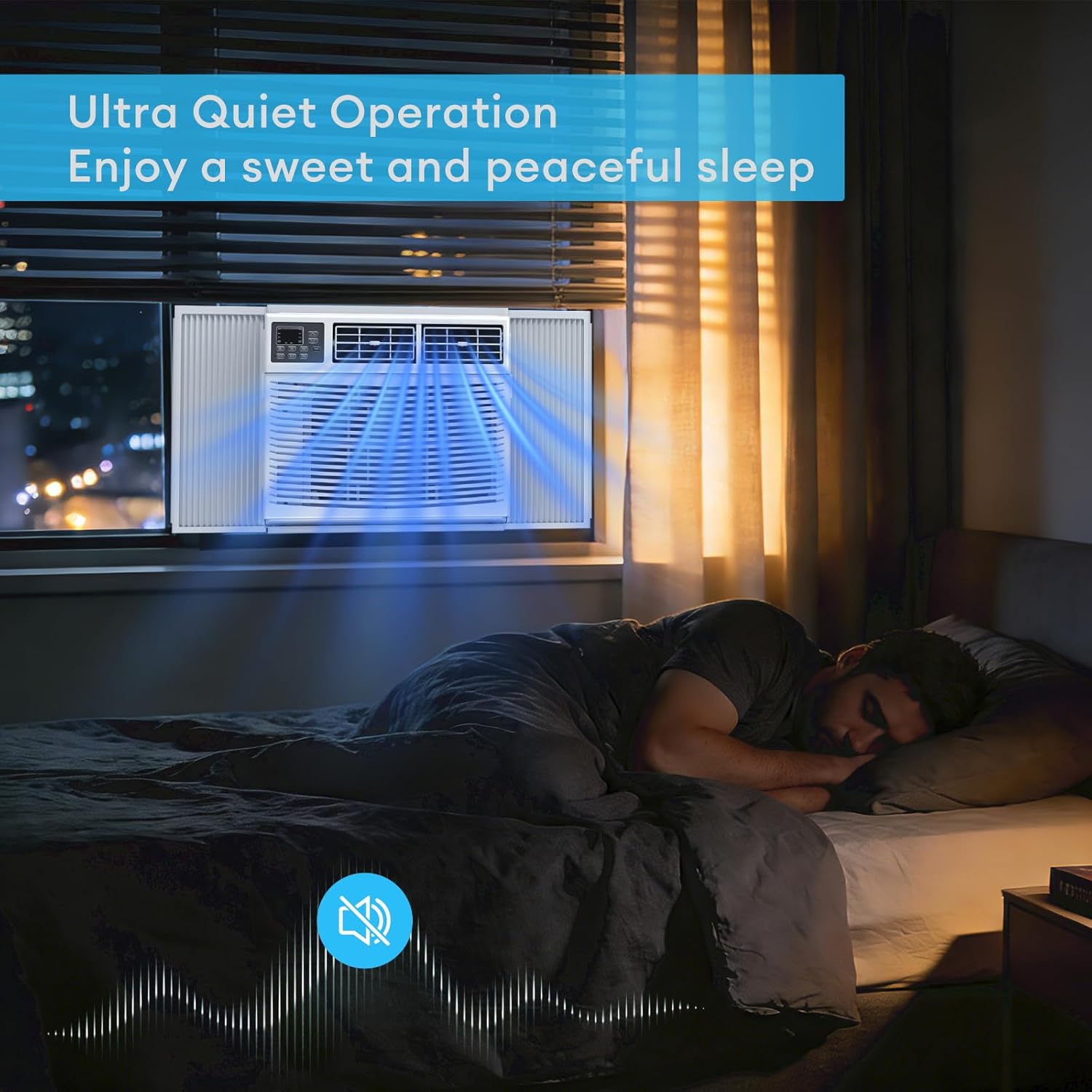 8,000 BTU Smart Window Air Conditioner with Heater, 4-in-1 Unit Cools Rooms up to 350 Sq.Ft, APP & Remote Control, Dehumidifier & Fan Mode, Easy Install Kit Included
