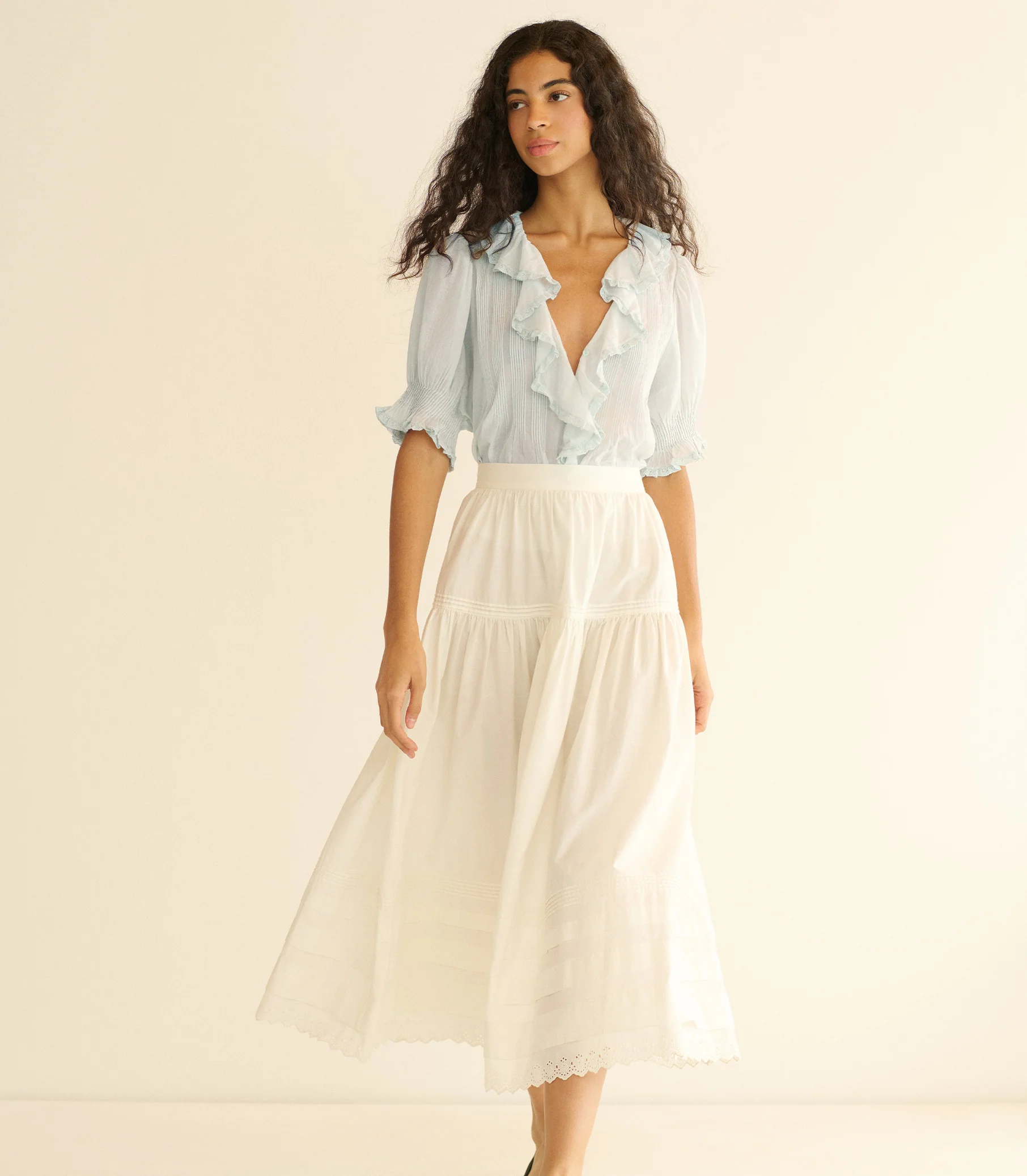 HENRI TOP -- ALICE BLUE