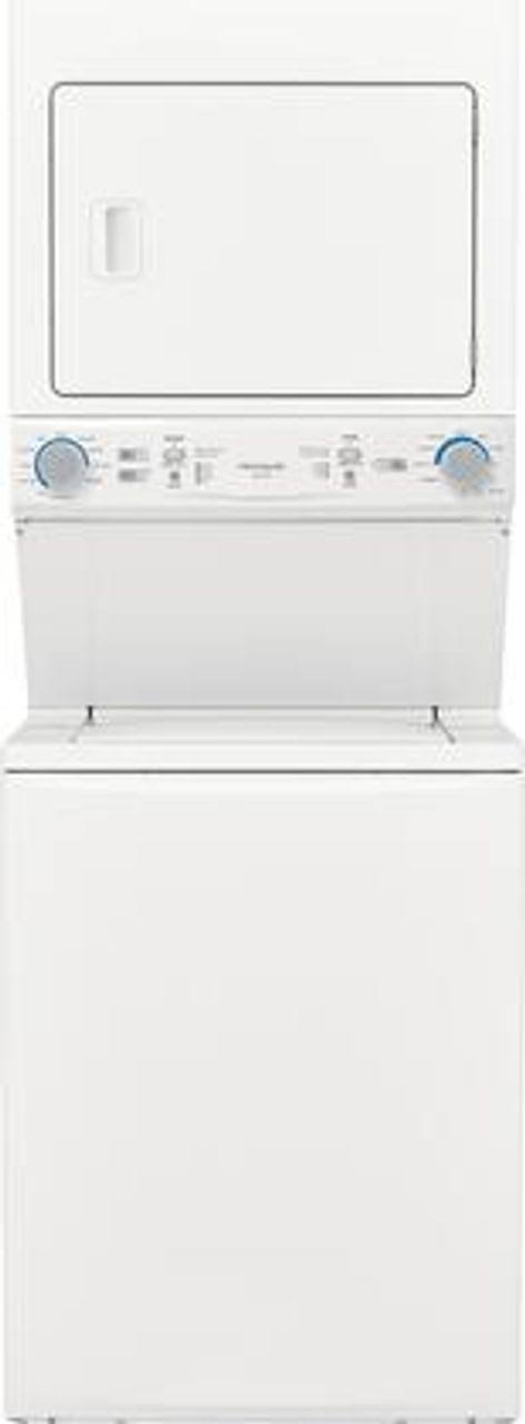 Frigidaire FLCG7522AW 27 inch Gas Laundry Center with 3.9 Cu. ft. Washer Capacity, 10 Wash Cycles, 5.6 Cu. ft. Dryer Capacity in White