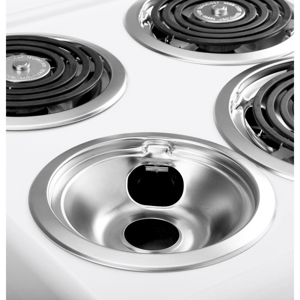 Cuisinière électrique autoportante blanche à 4 brûleurs de 51 cm (20 po)