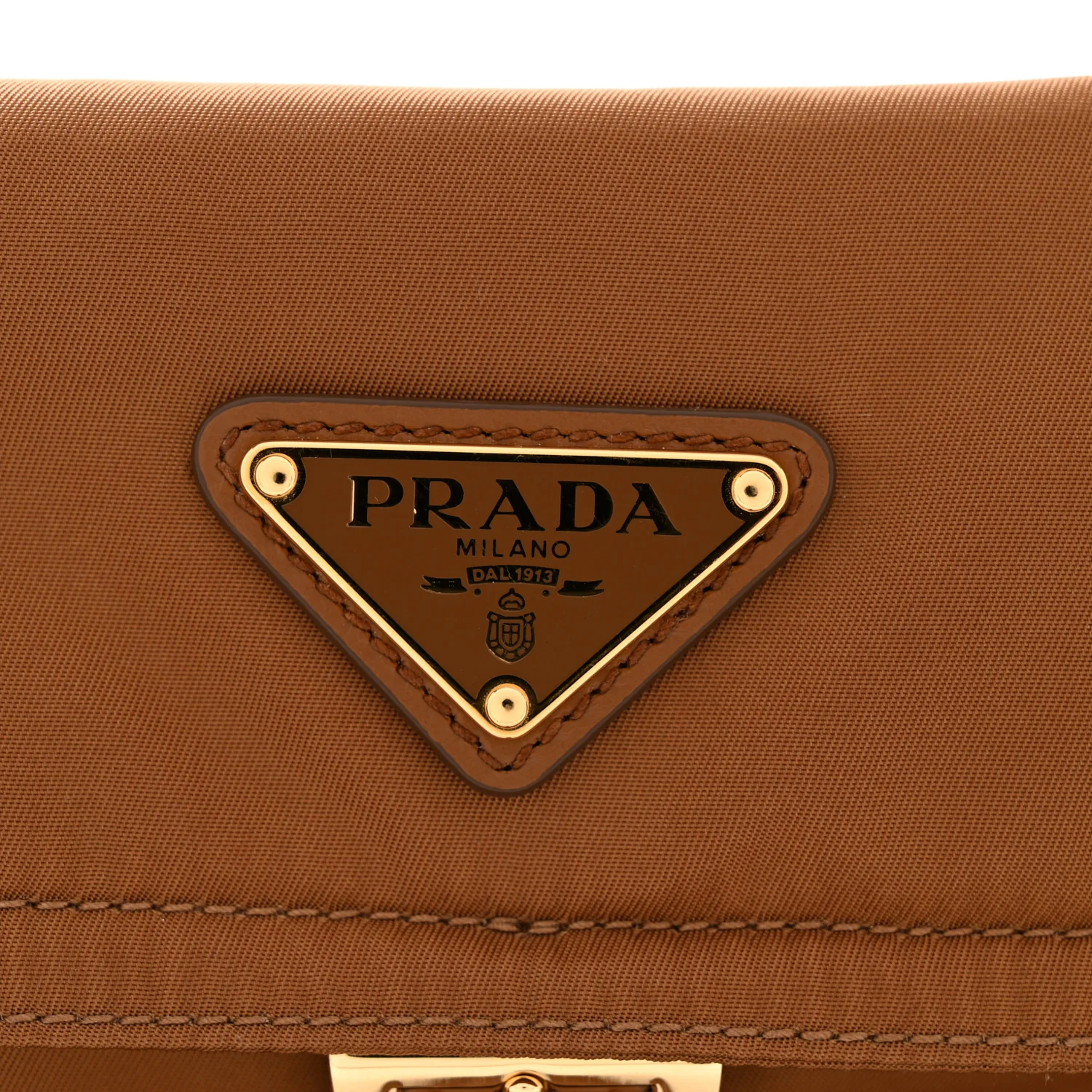 Re-Nylon Medium Explore Shoulder Bag Camel