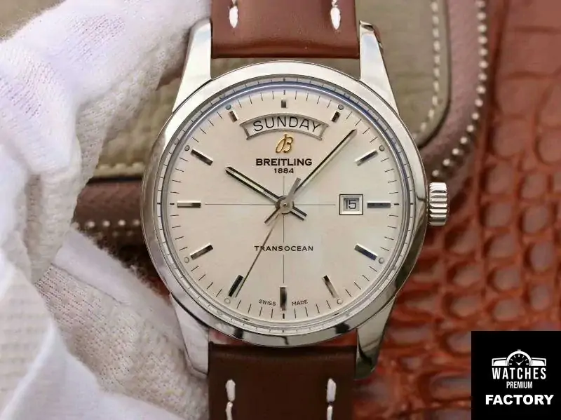 Breitling Transocean Day Date A4531012 / G751 / 437X / A20BA.1 V7 Silver Dial