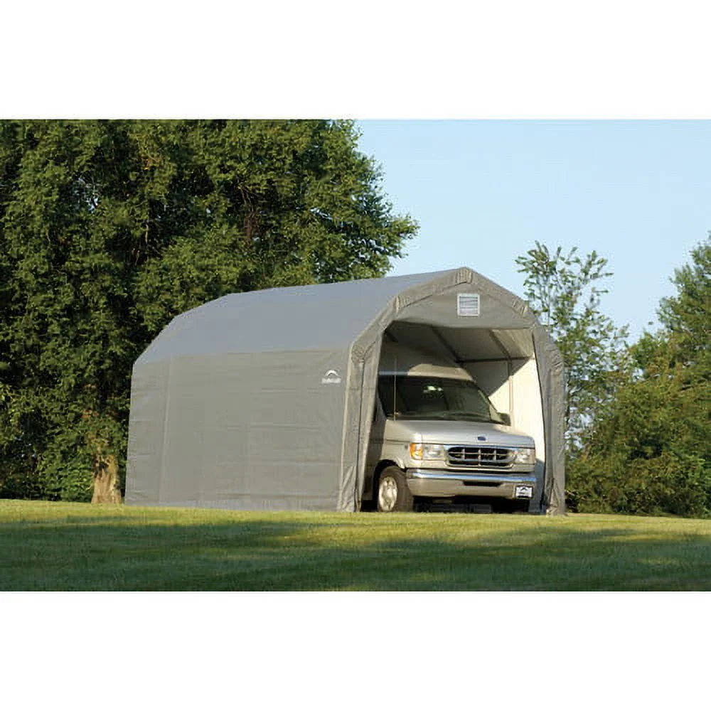 12' x 24' x 11' Barn Style Shelter(Green) - Image 3
