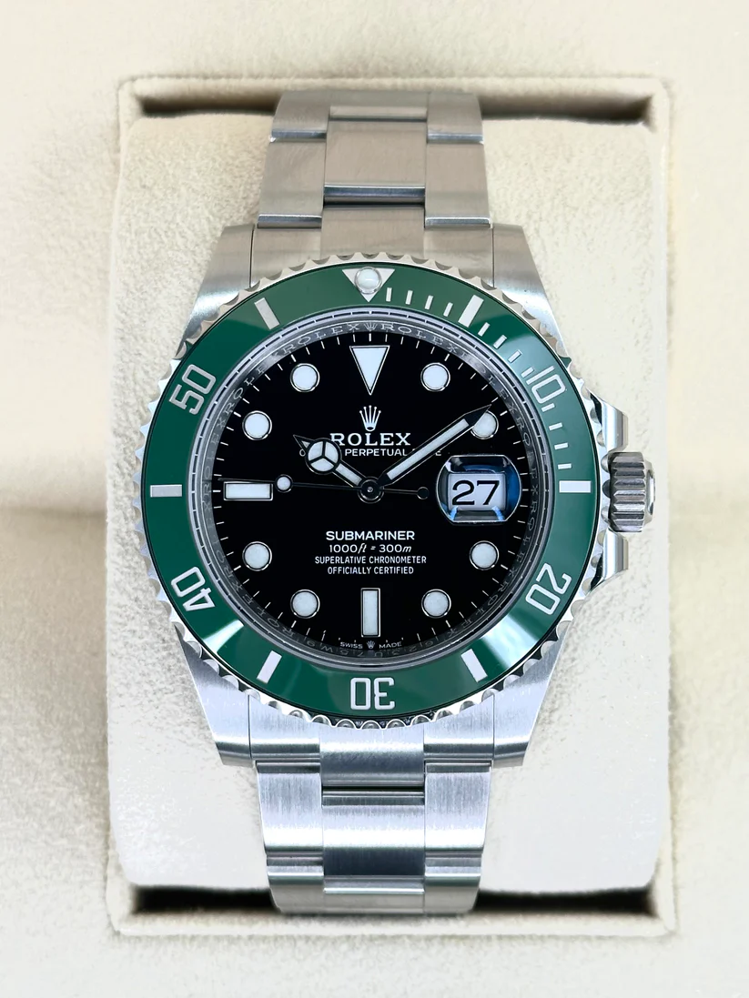 [Super Clone]Rolex Submariner 41mm Stainless Steel Black Dial Green Bezel 