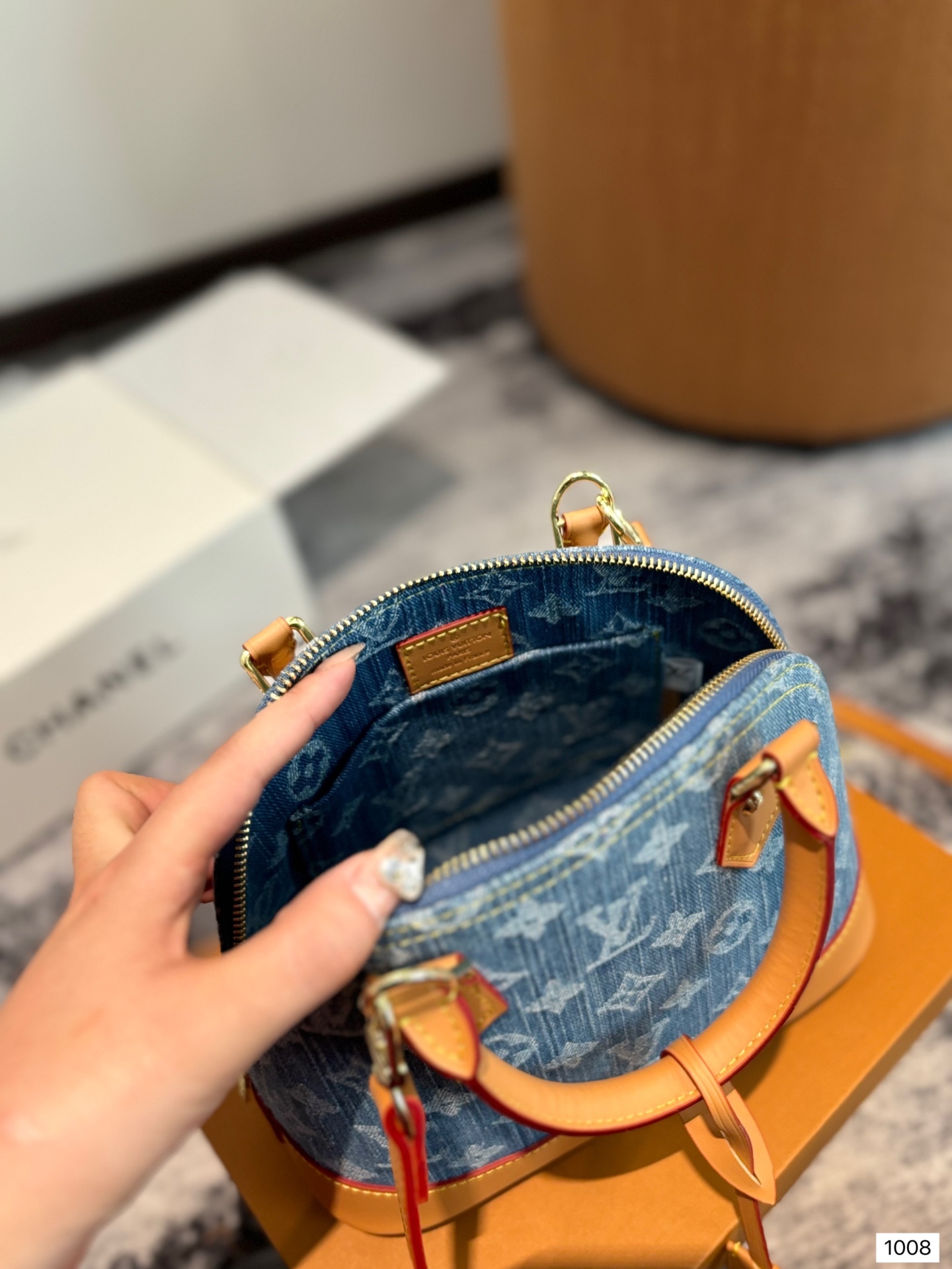 Louis alma bb Retiro denim bag size: 24??18cm