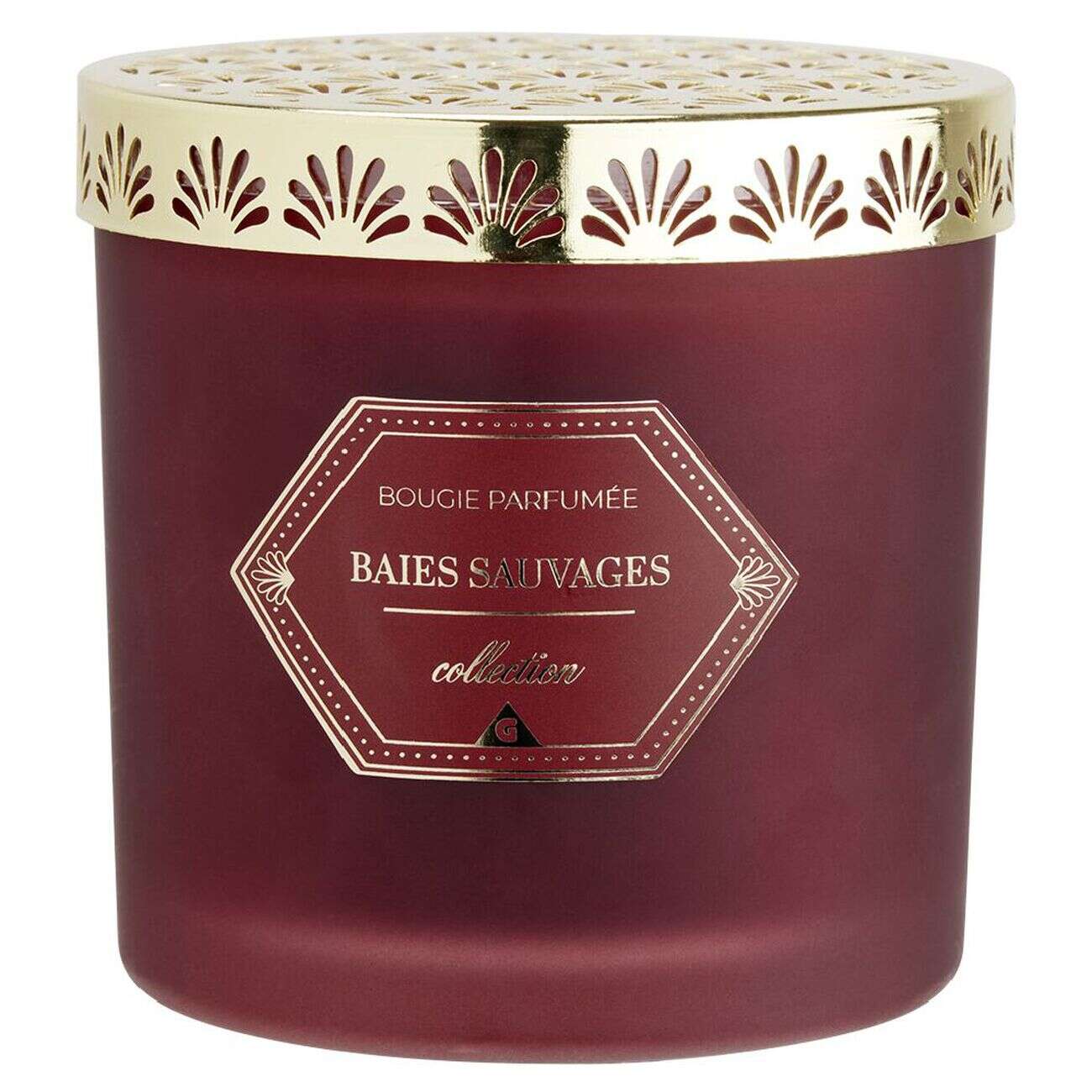 Bougie chic top métal rouge Ø10 cm