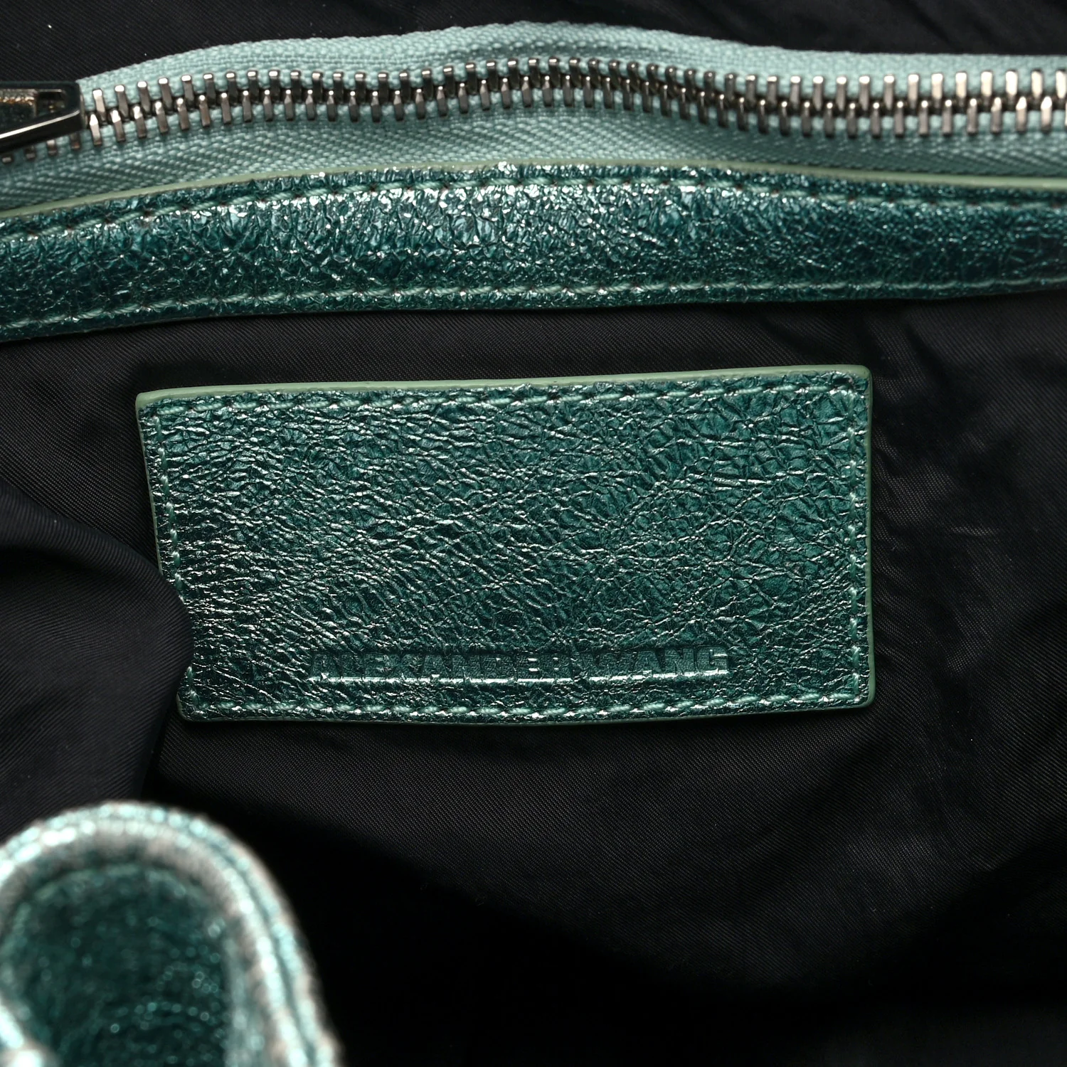 Metallic Calfskin Marti Backpack Bag Light Blue Rhodium Hardware