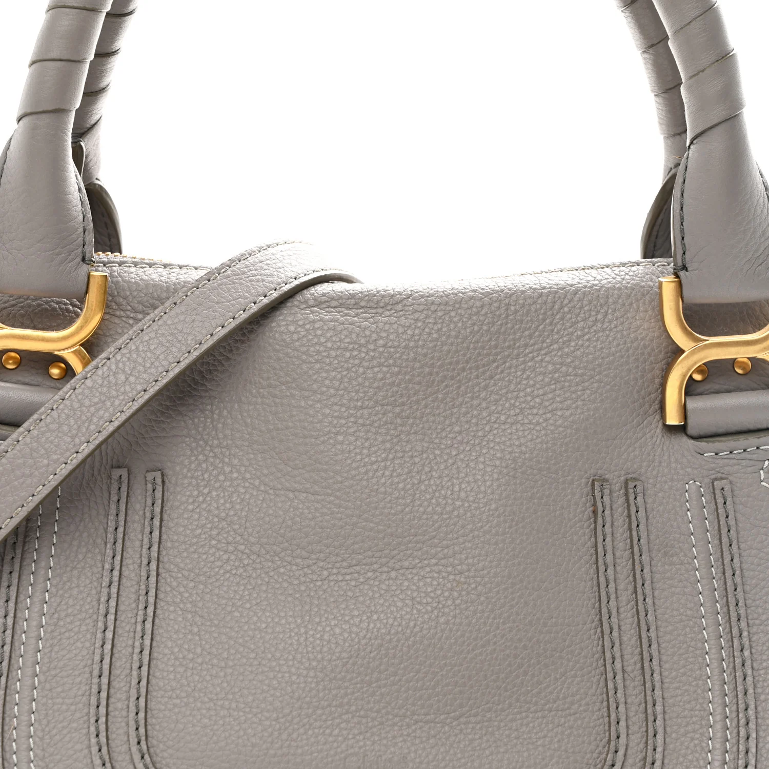 Calfskin Medium Marcie Satchel Cashmere Grey